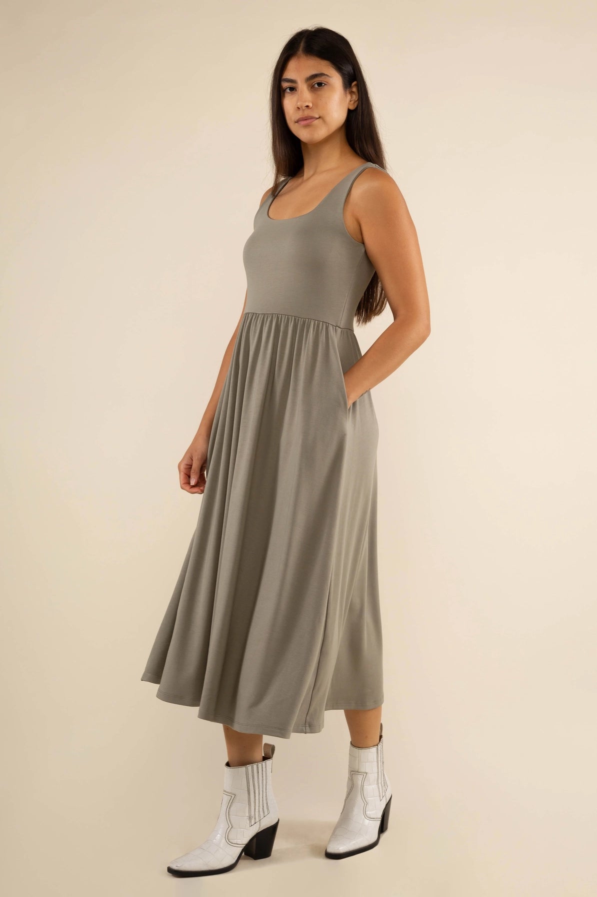 Sleeveless Swing Dress