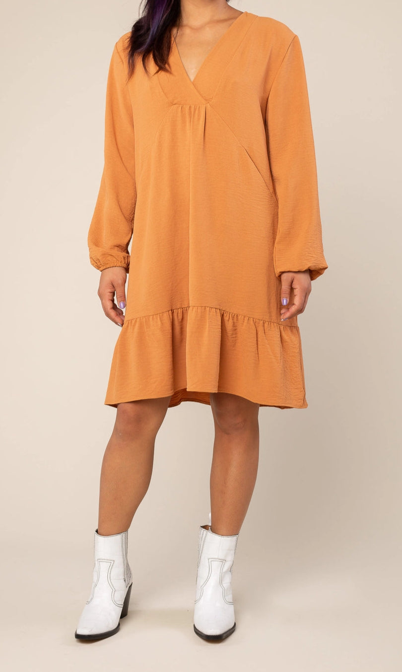 Woven Long Sleeve Dress