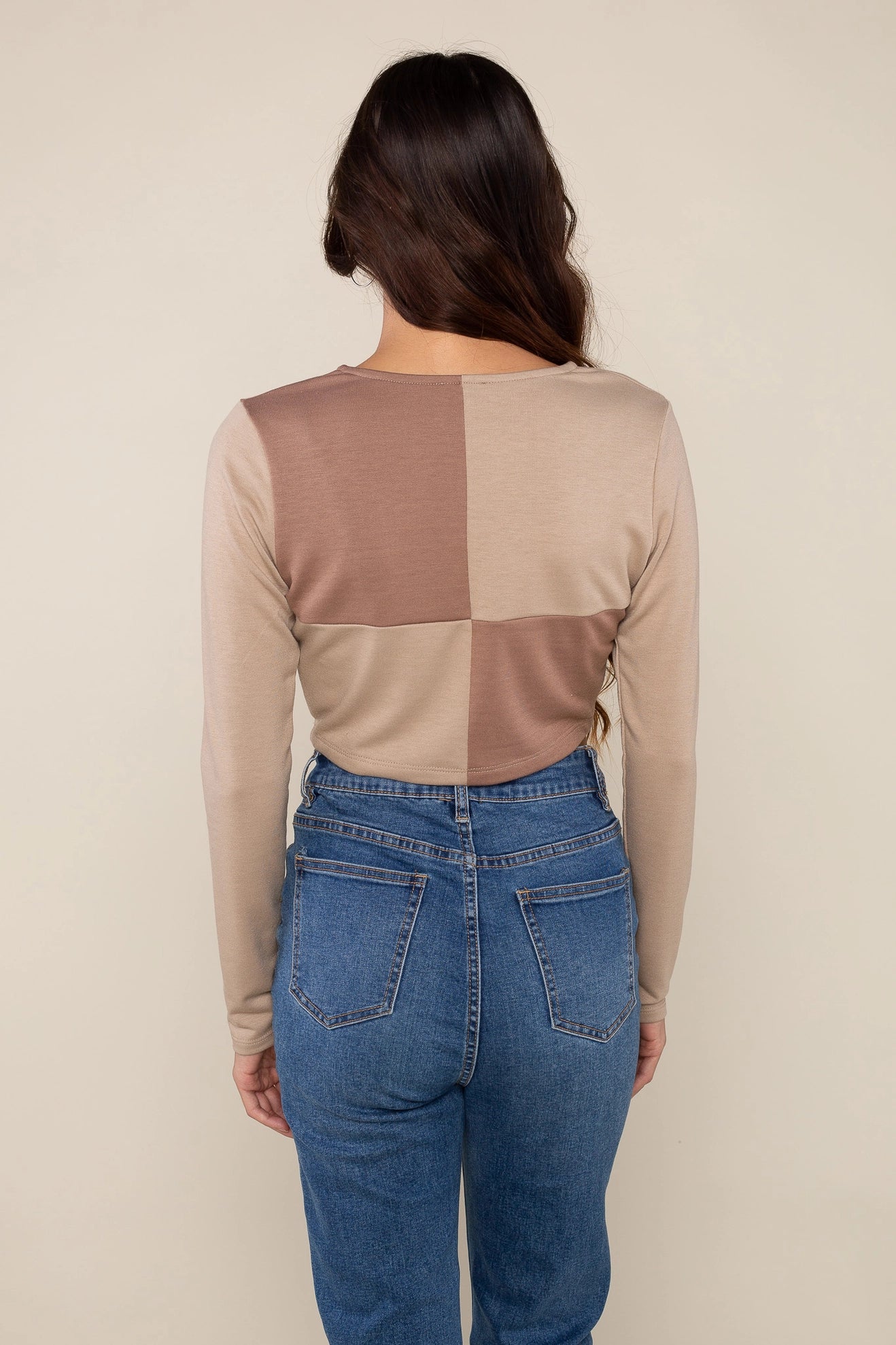 Checker Long Sleeve Top