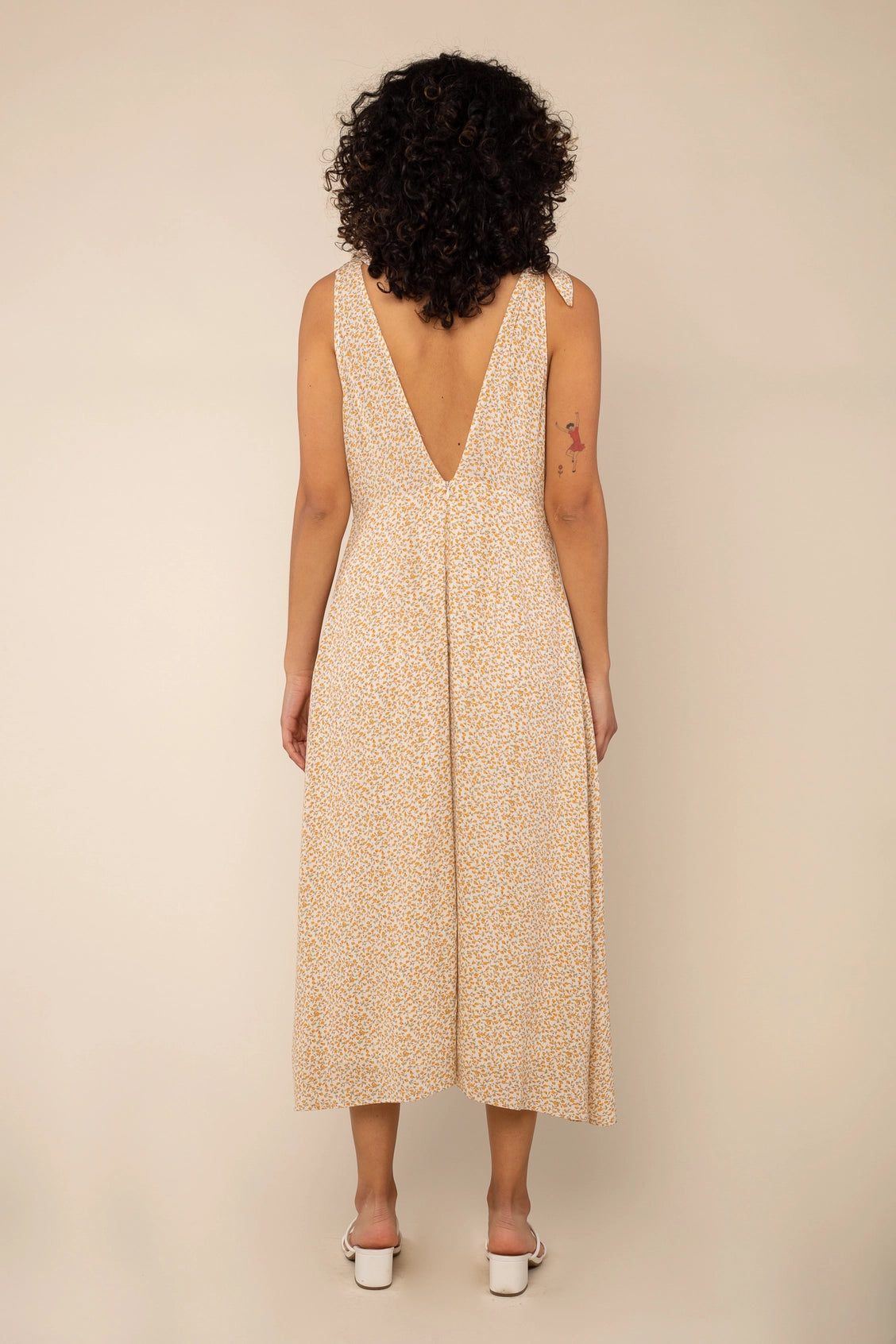 V-neck Ditsy Dress