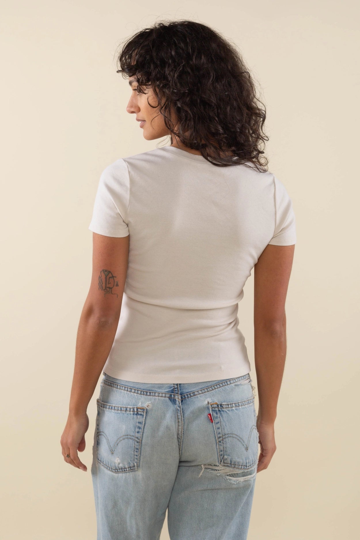 1x1 Cotton Rib Regular Length Baby Tee