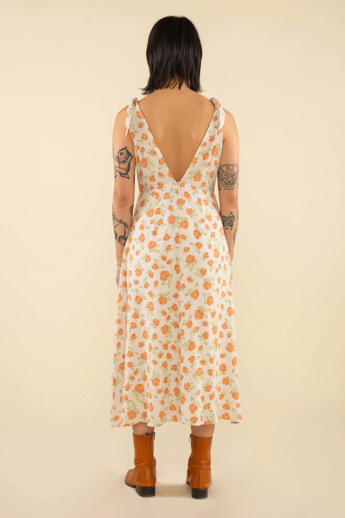 V-neck Ditsy Dress