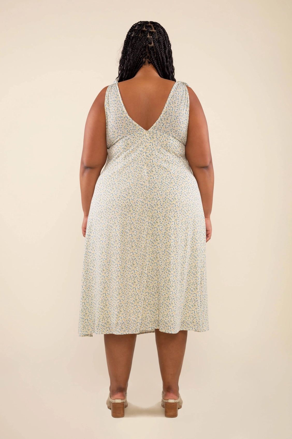 V-neck Ditsy Dress