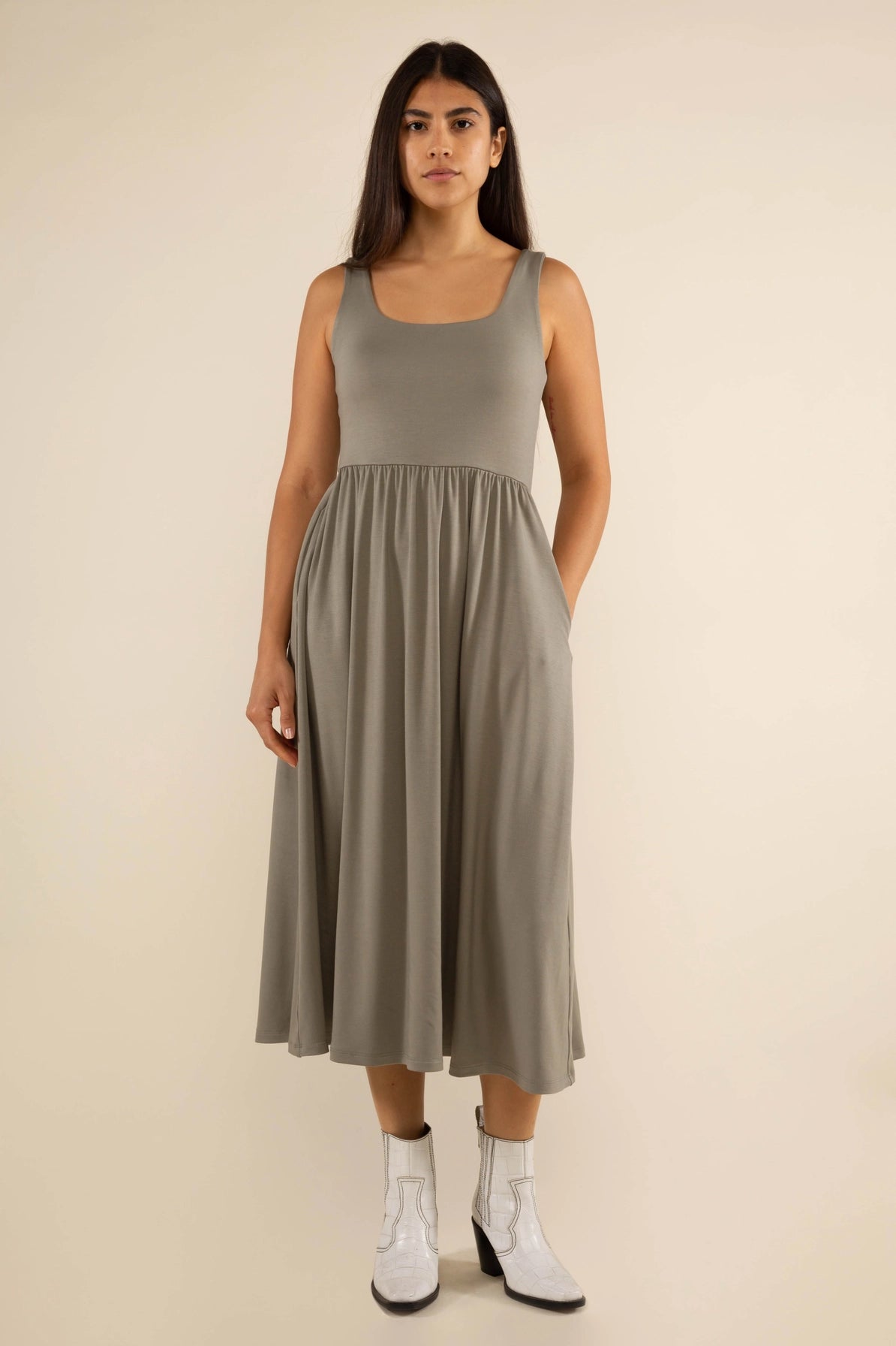 Sleeveless Swing Dress