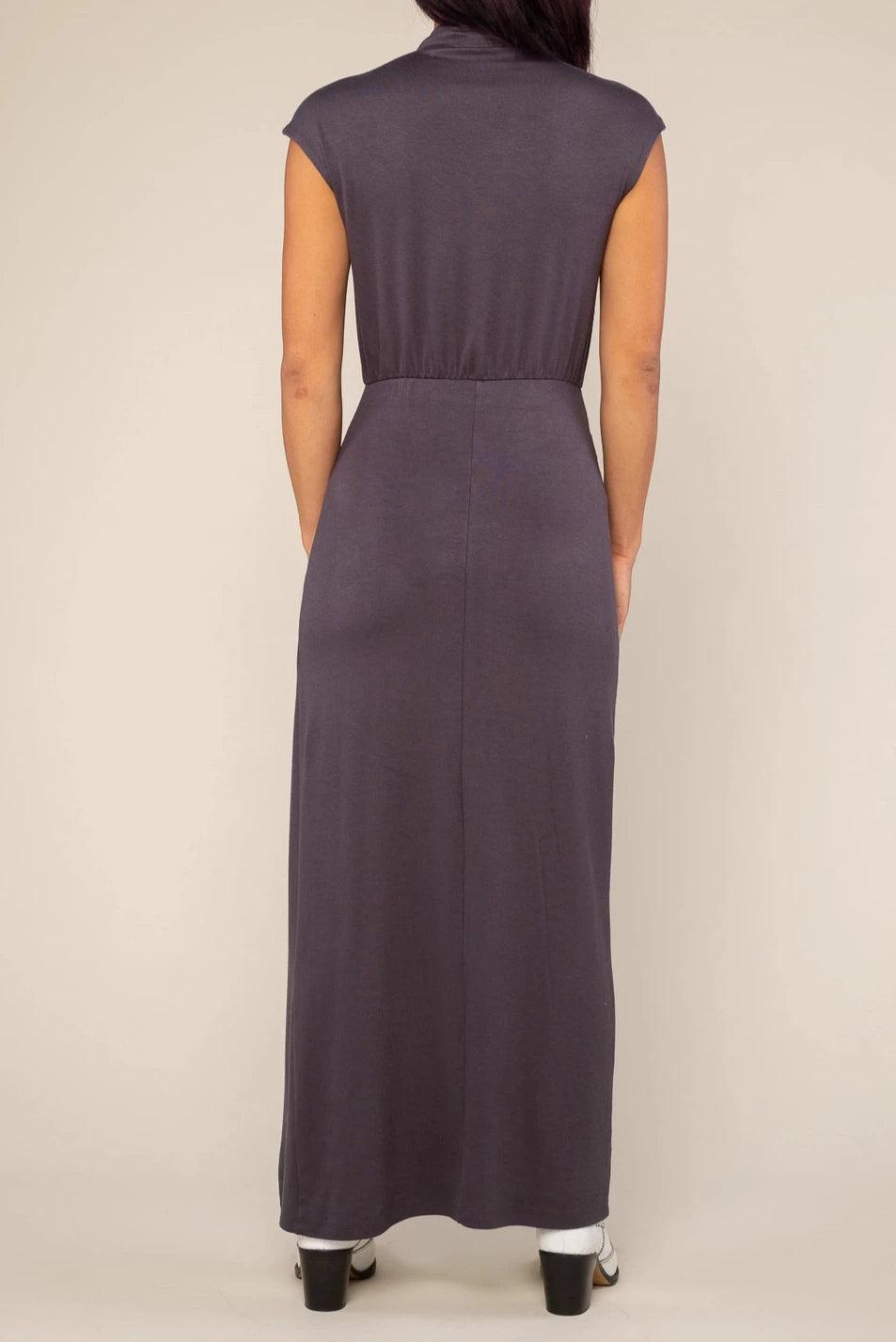 Mock Neck Maxi Knit Dress