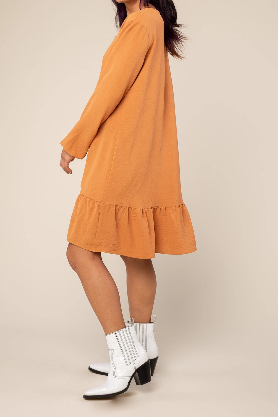 Woven Long Sleeve Dress