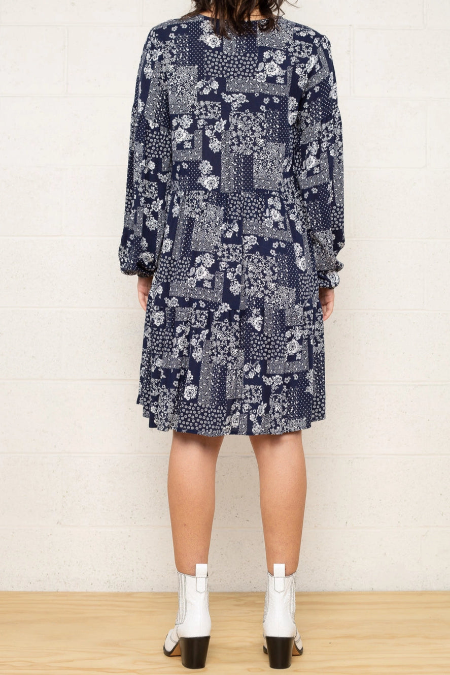 Patchwork Print Dress