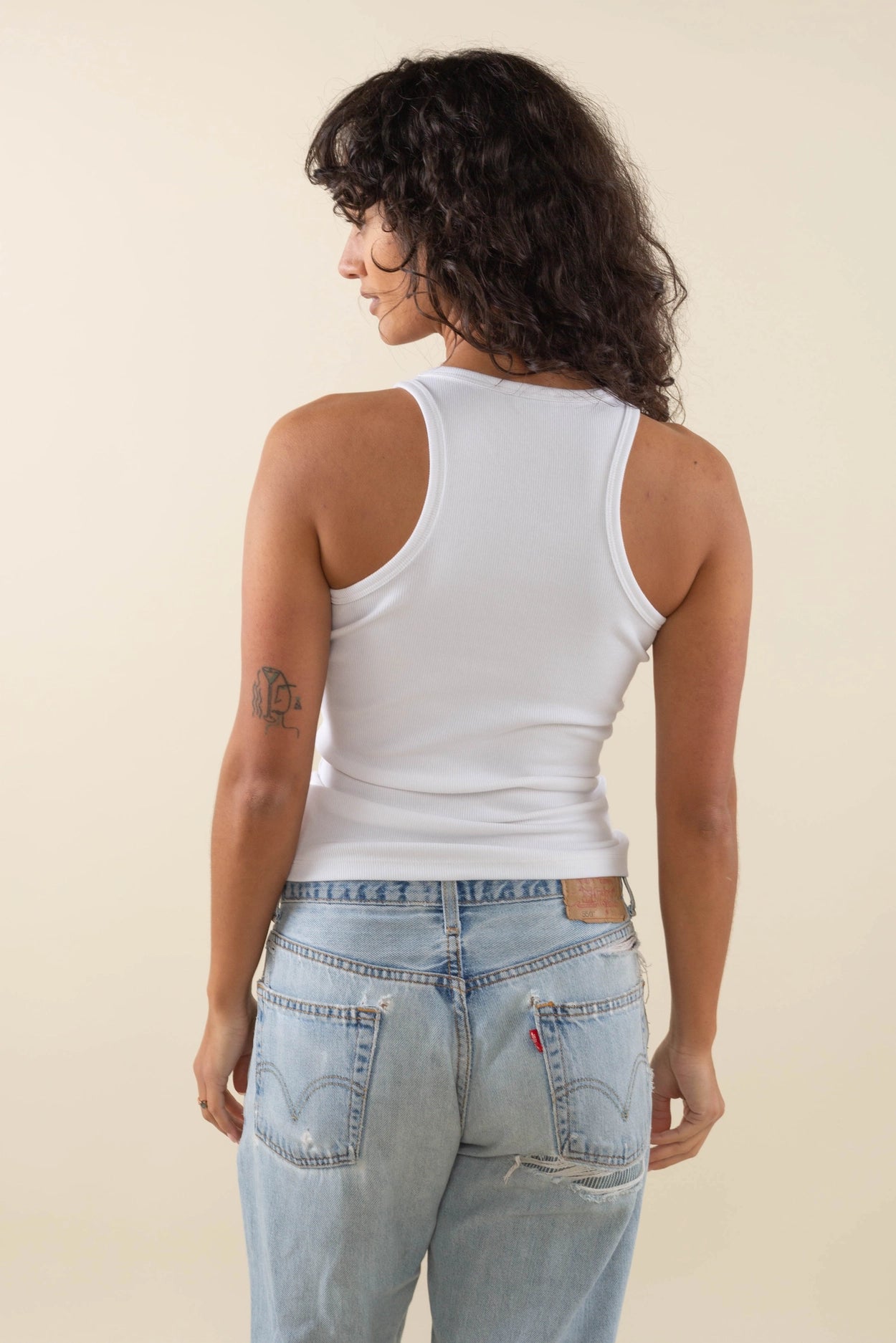 High Neck Rib Tank