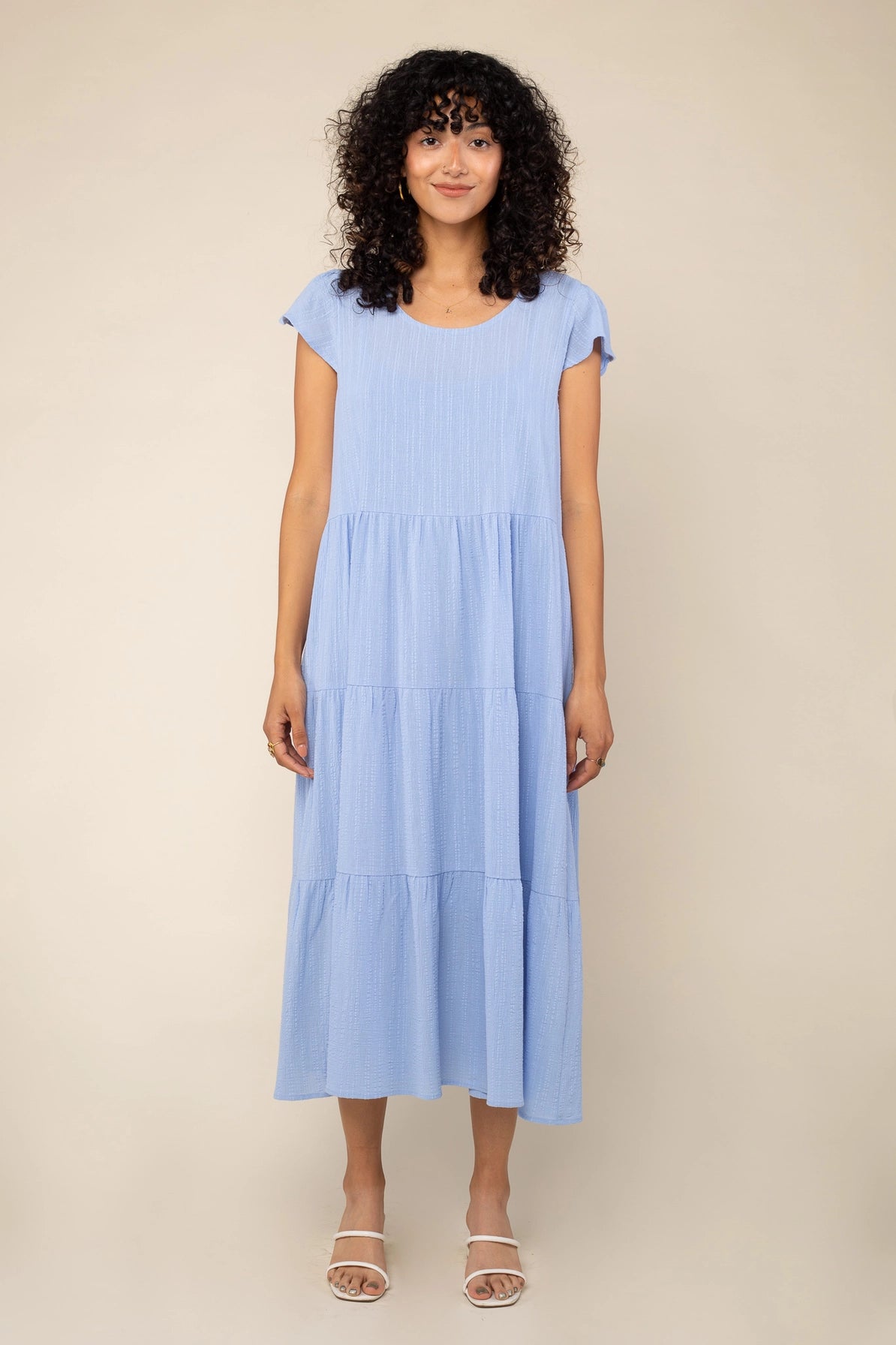 Tiered Cotton Gauze Dress