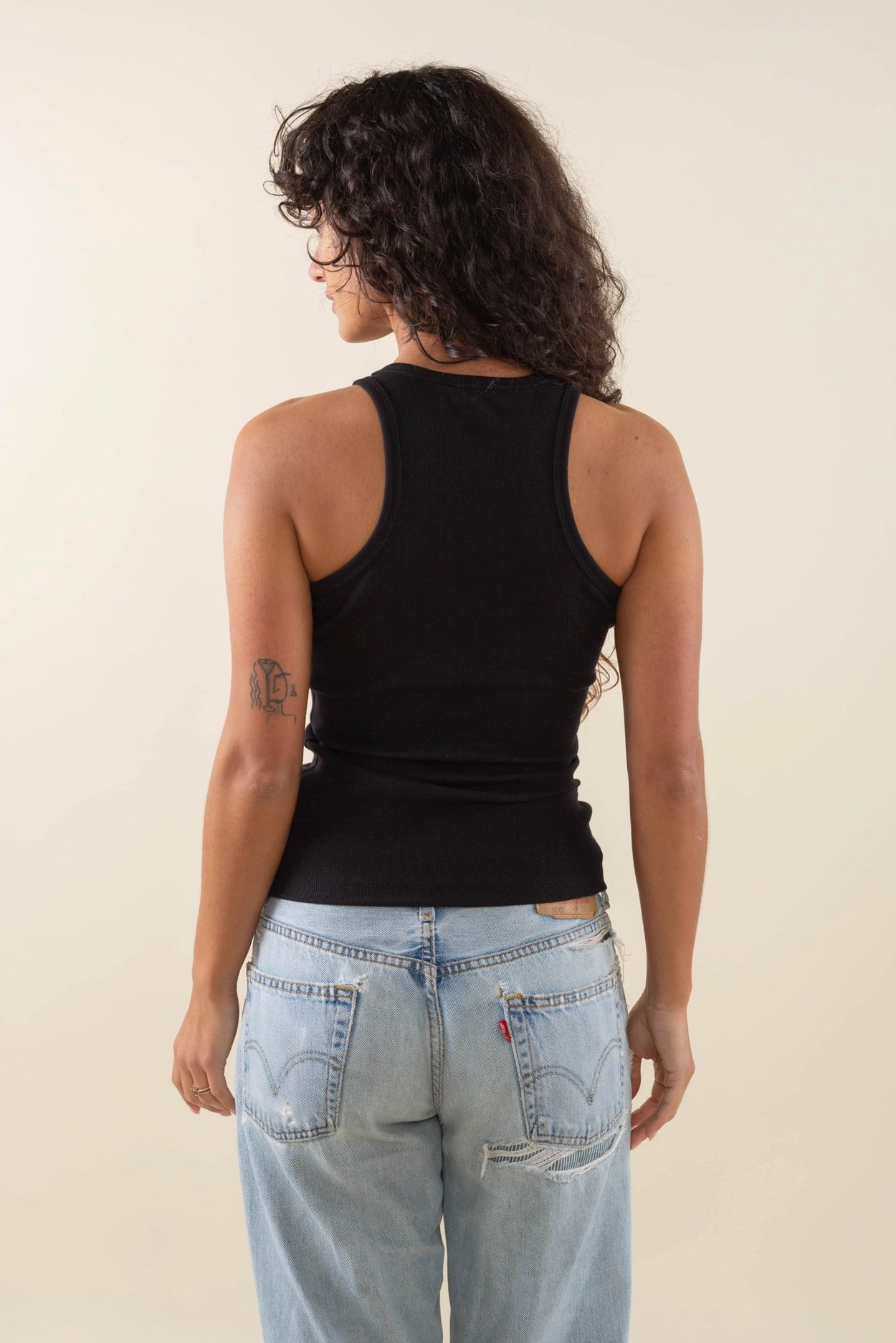 High Neck Rib Tank