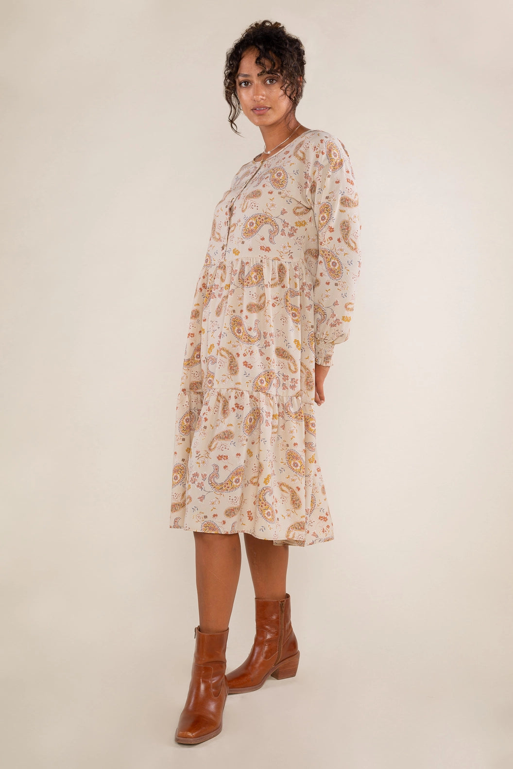 Floral Paisley Tiered Dress