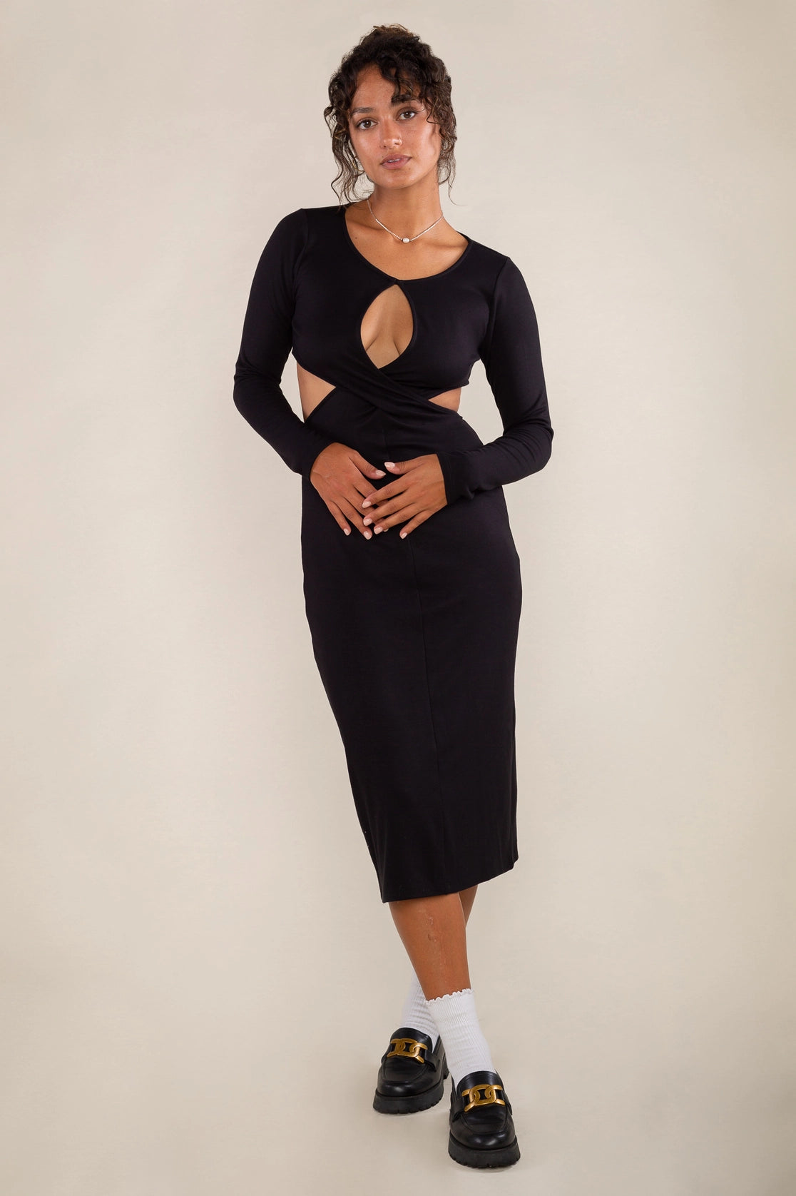 Cut Out Knit Dress