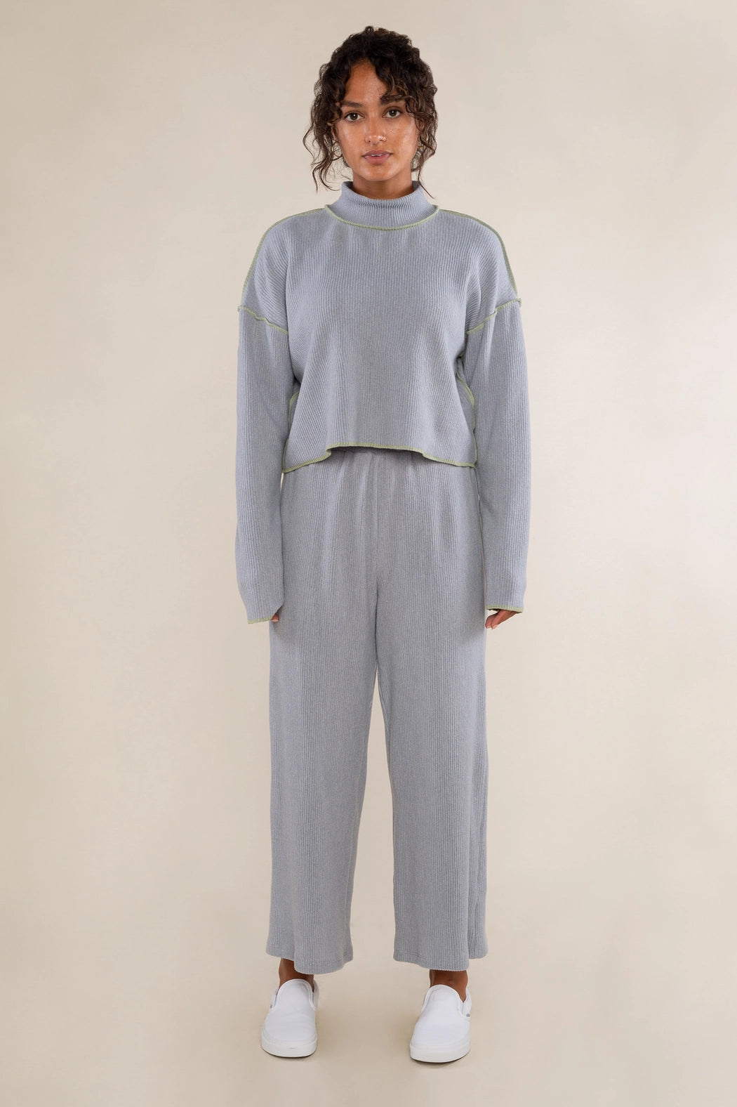 Pleated Knit Pant