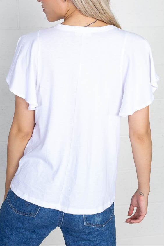 Ruffle Sleeve Tee
