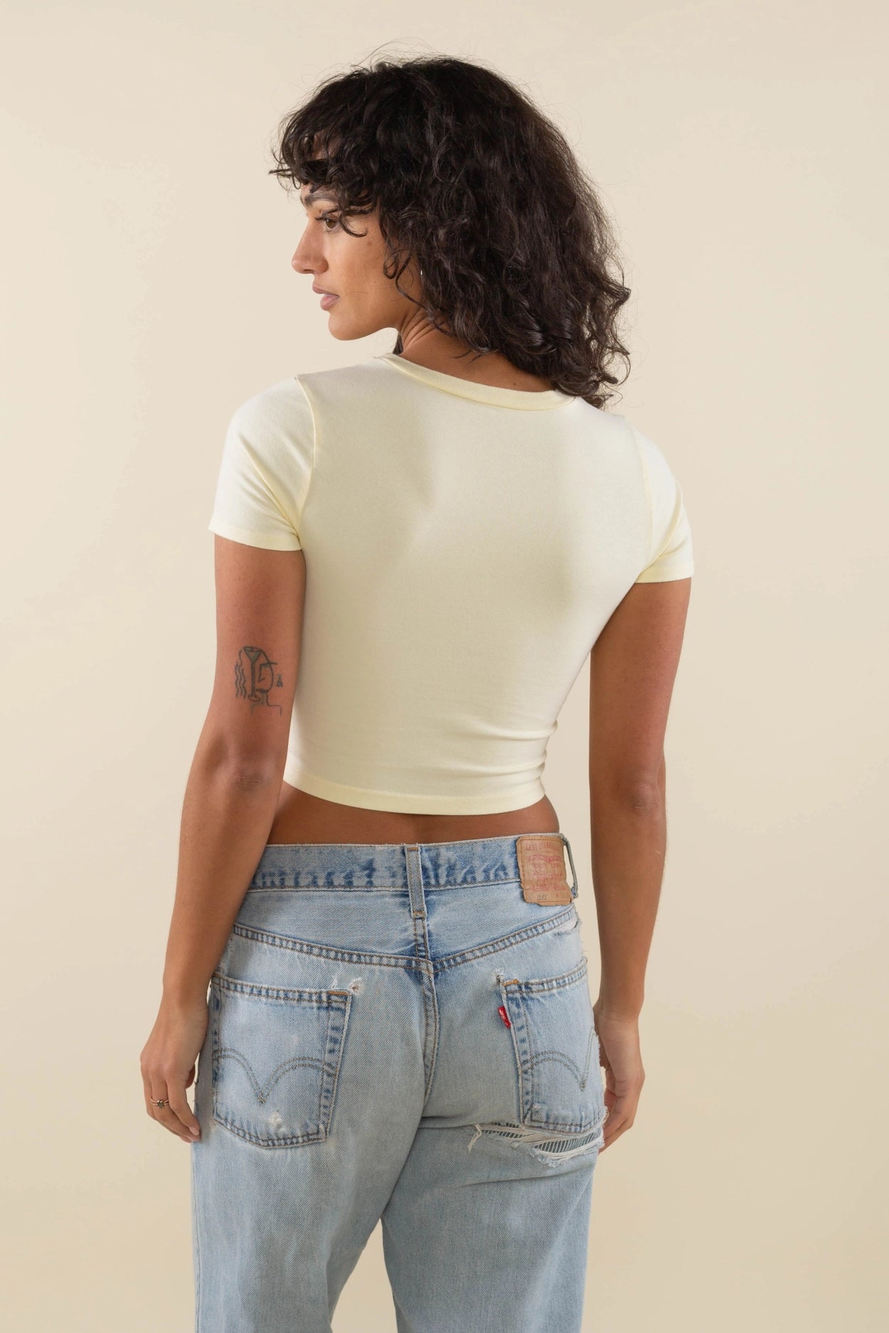 Cotton Spandex Cropped Baby Tee