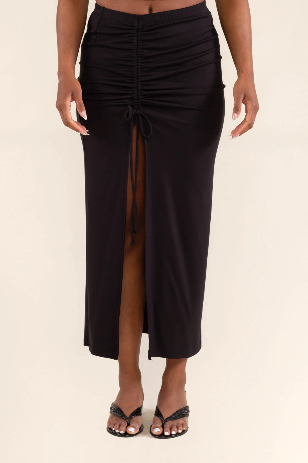 Ruched Midi Skirt