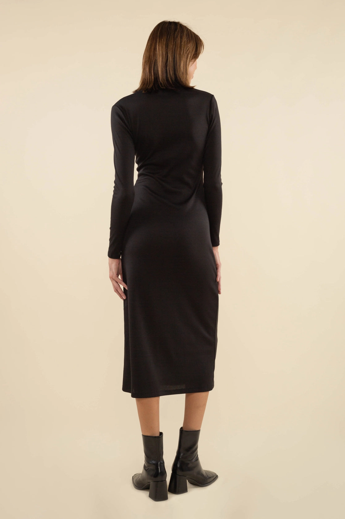 Turtleneck Rib Bodycon Dress