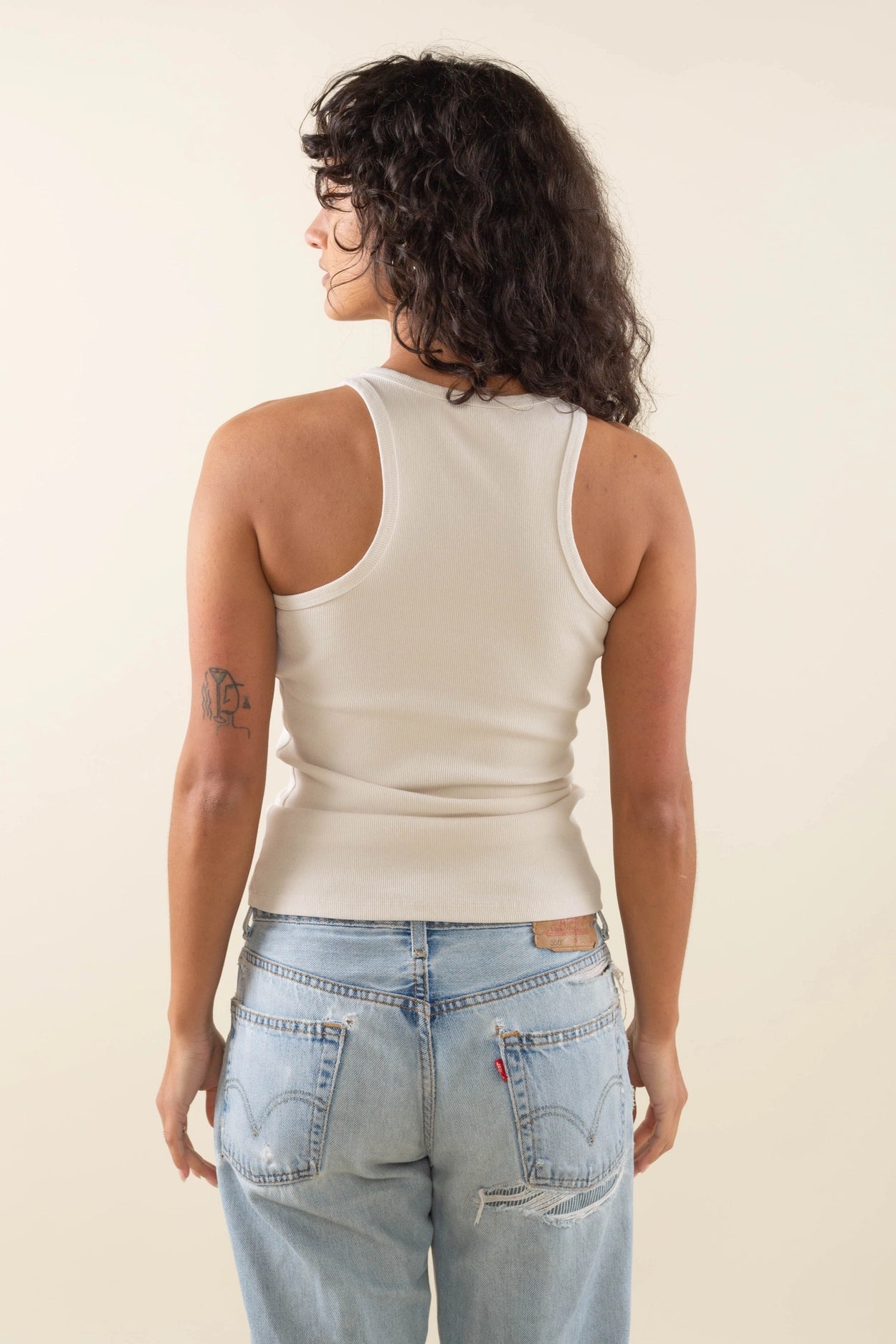 High Neck Rib Tank