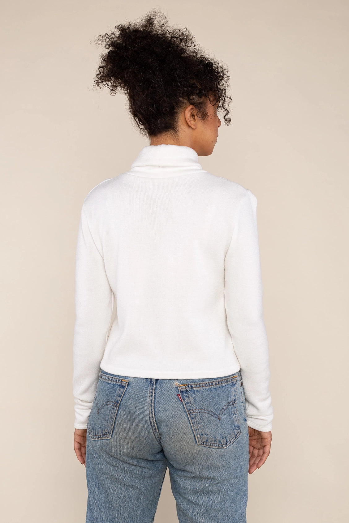 Heavy Knit Crop Turtleneck Top