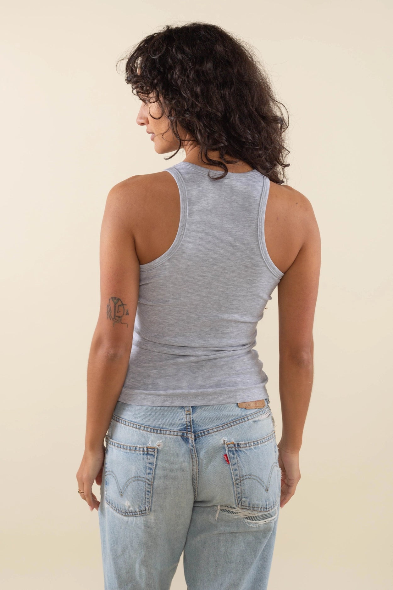 High Neck Rib Tank