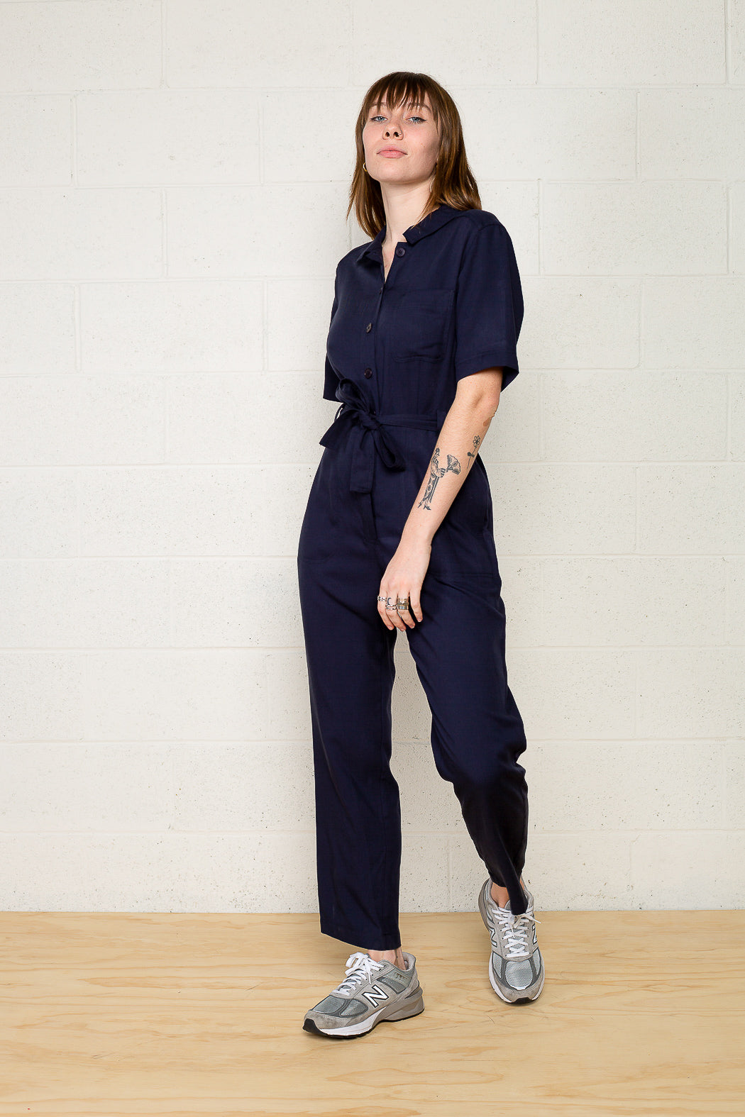 Tencel Jumpsuit - Navy