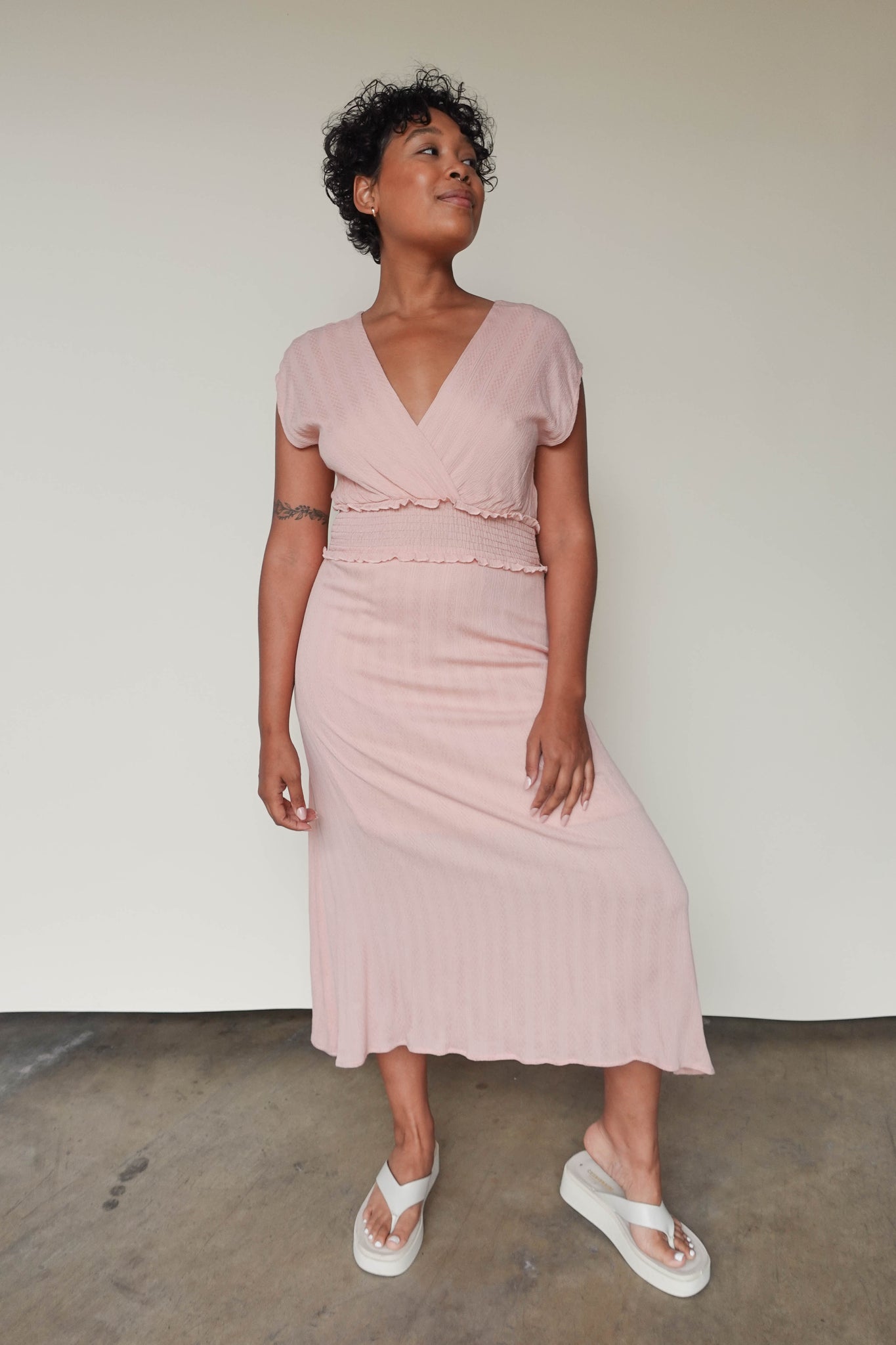 Crossover Dress - Pink