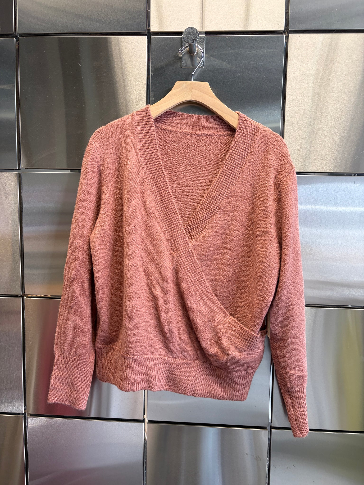 Crossover Knit Sweater