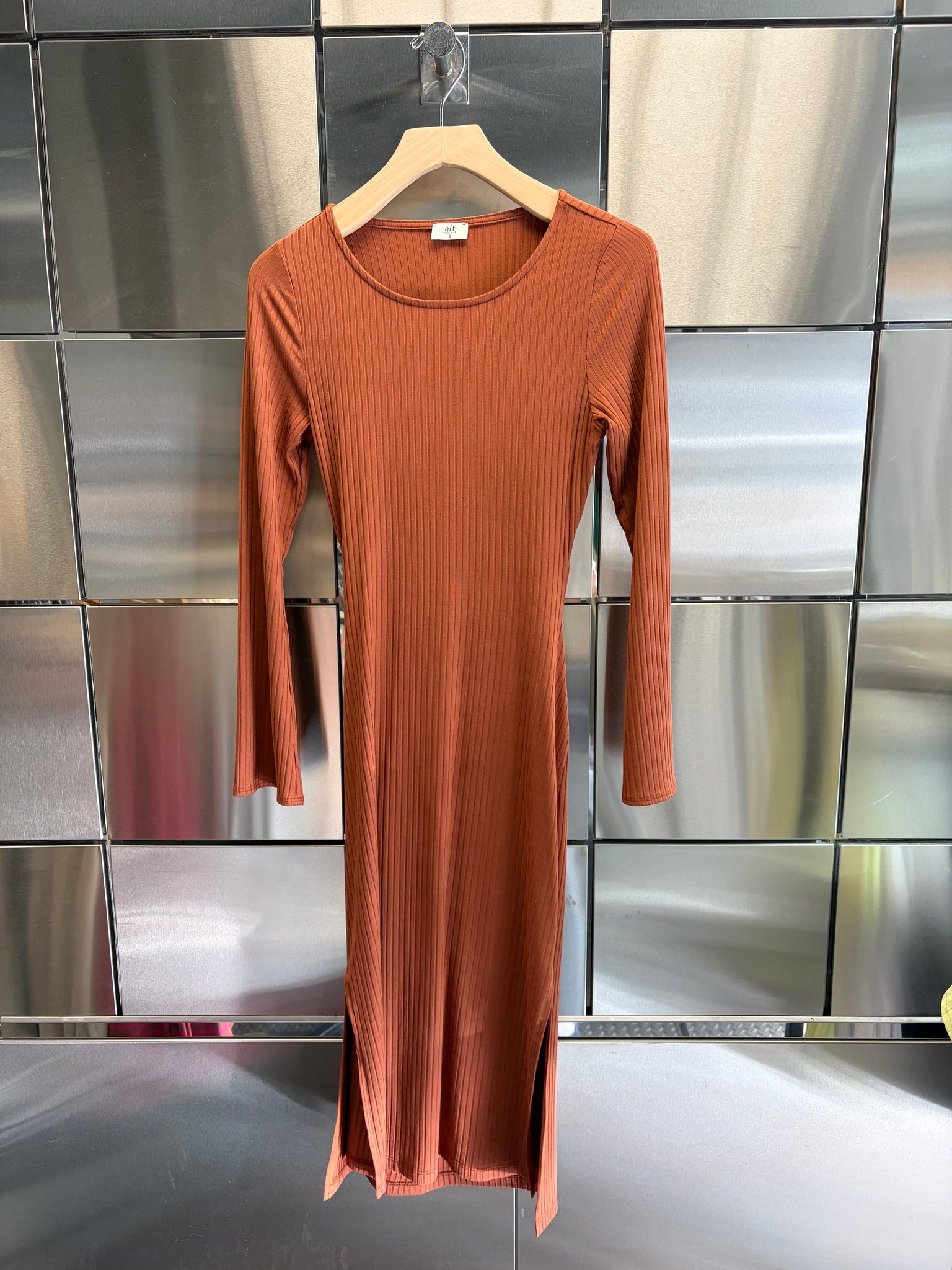 Cut Out Rib Dress