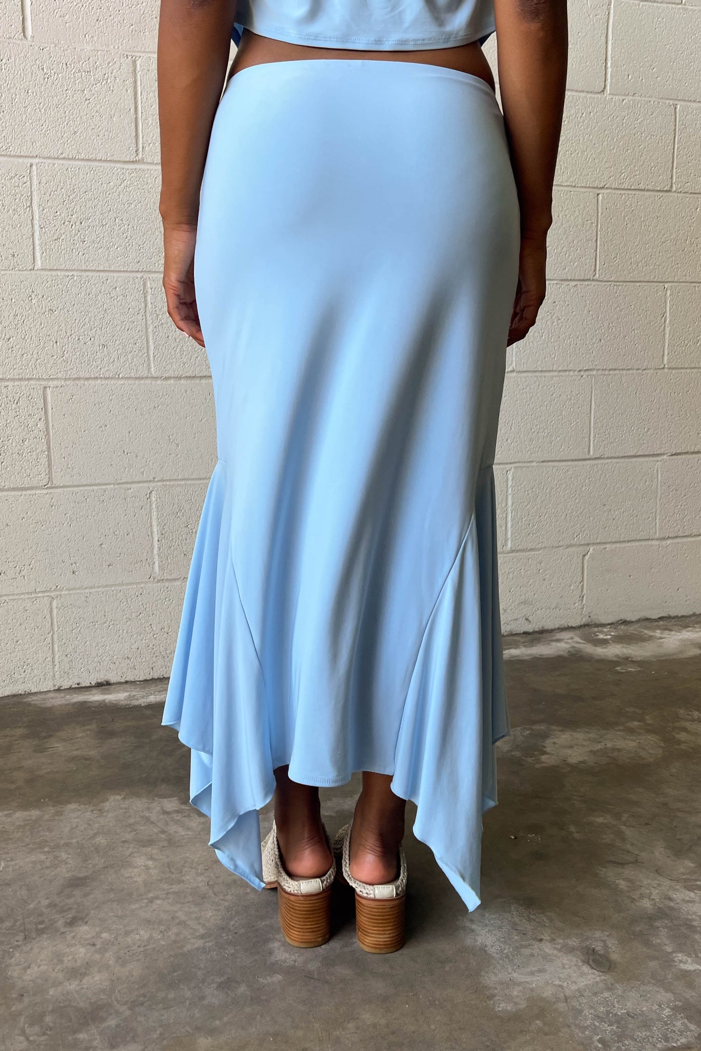 Drape Skirt - Powder Blue