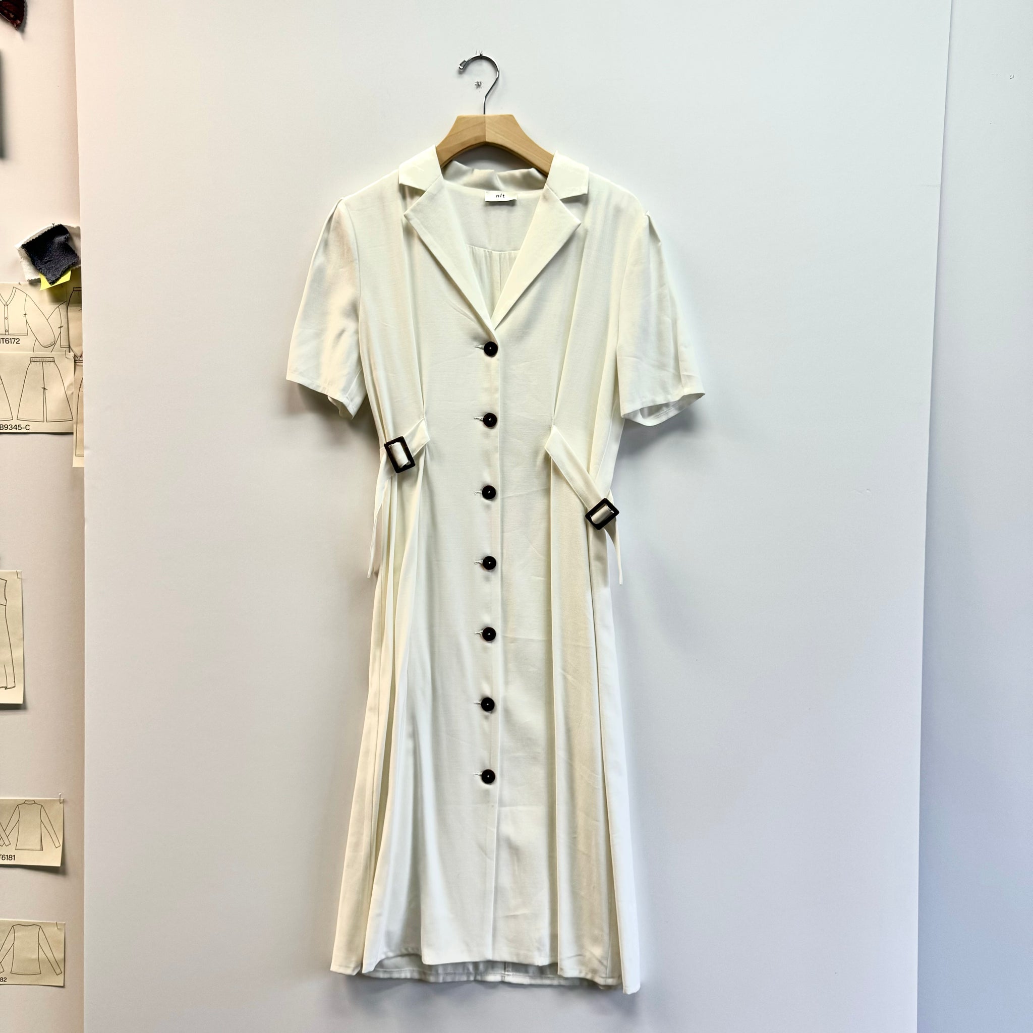 Button Down Dress - White