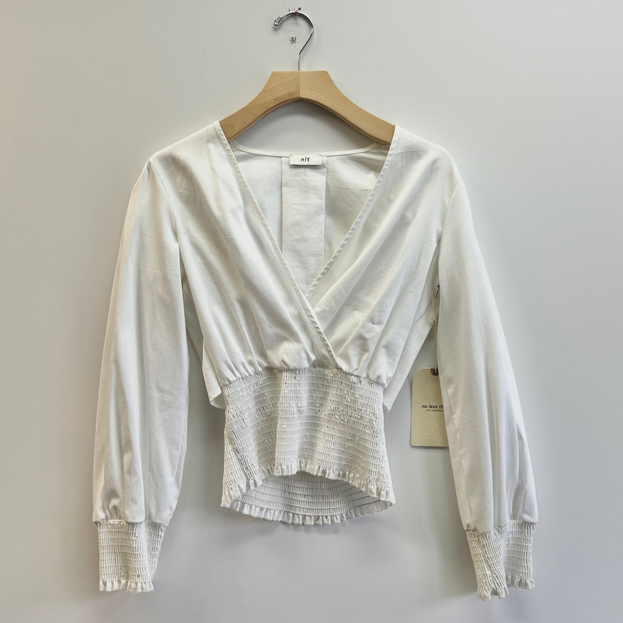 Crossover Poplin Blouse - White