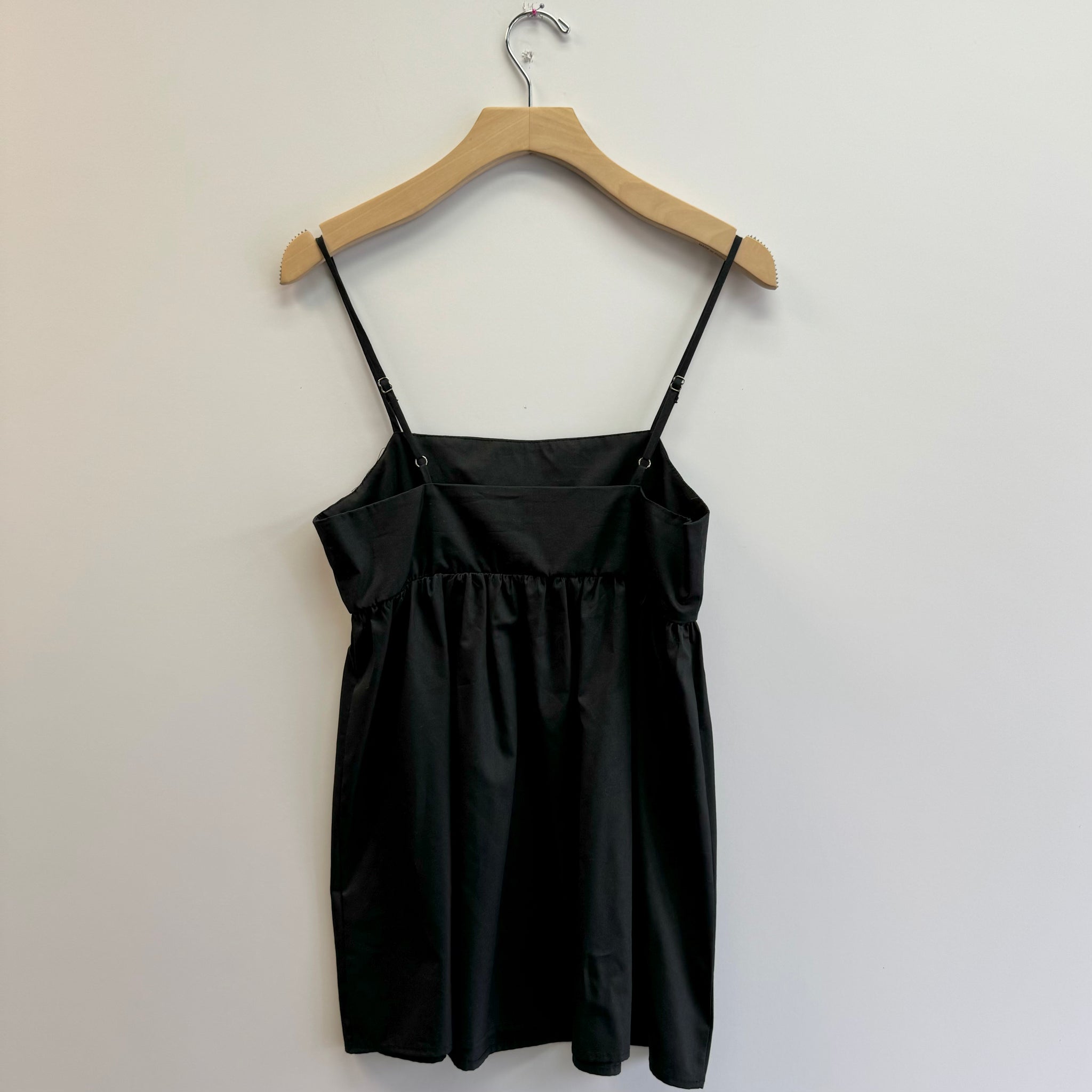 Poplin Babydoll Top - Black