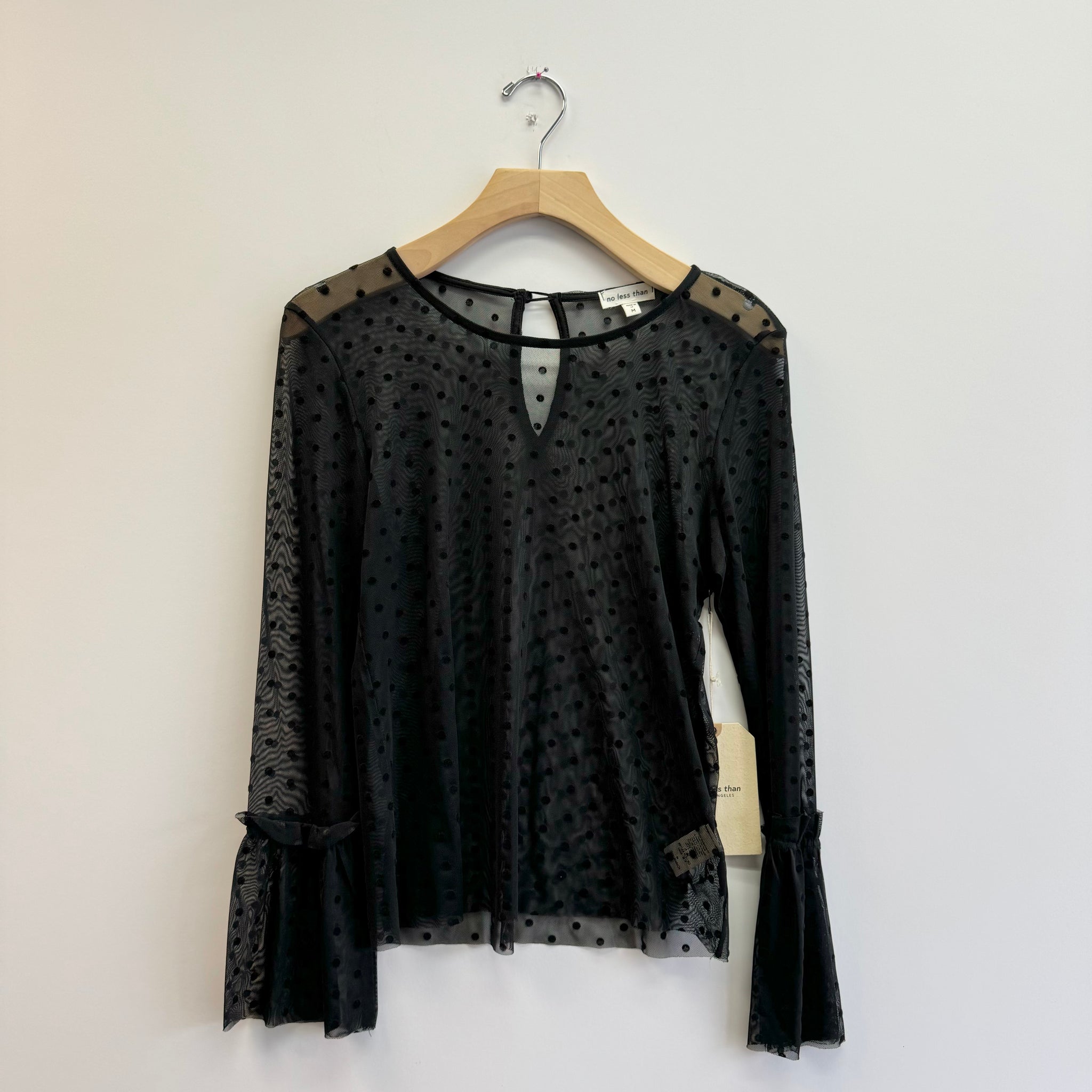 Mesh Dot Top - Black