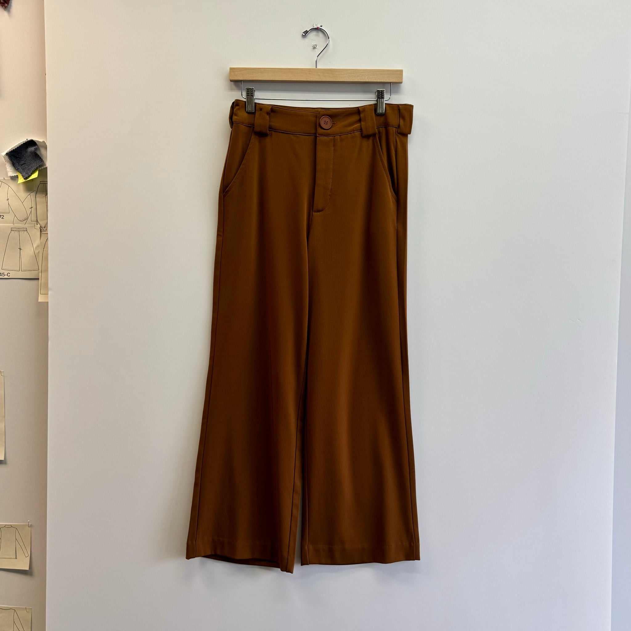 Wide Leg Trouser - Chestnut