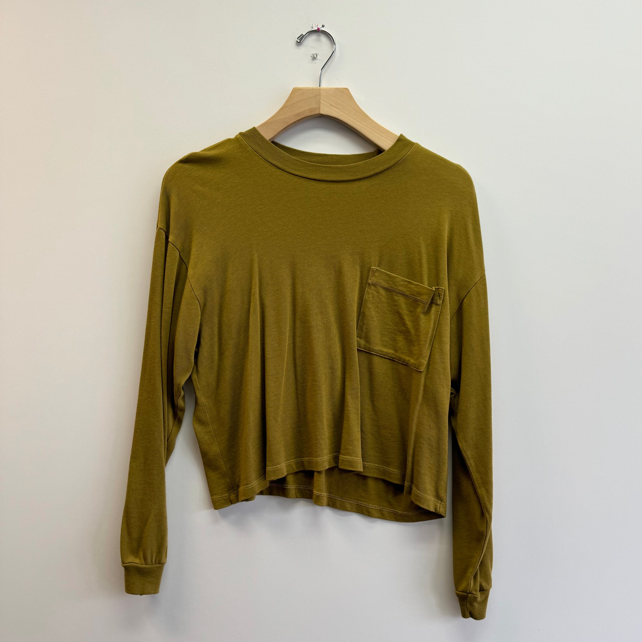 Hemp Boxy Long Sleeve Tee - Acid Green