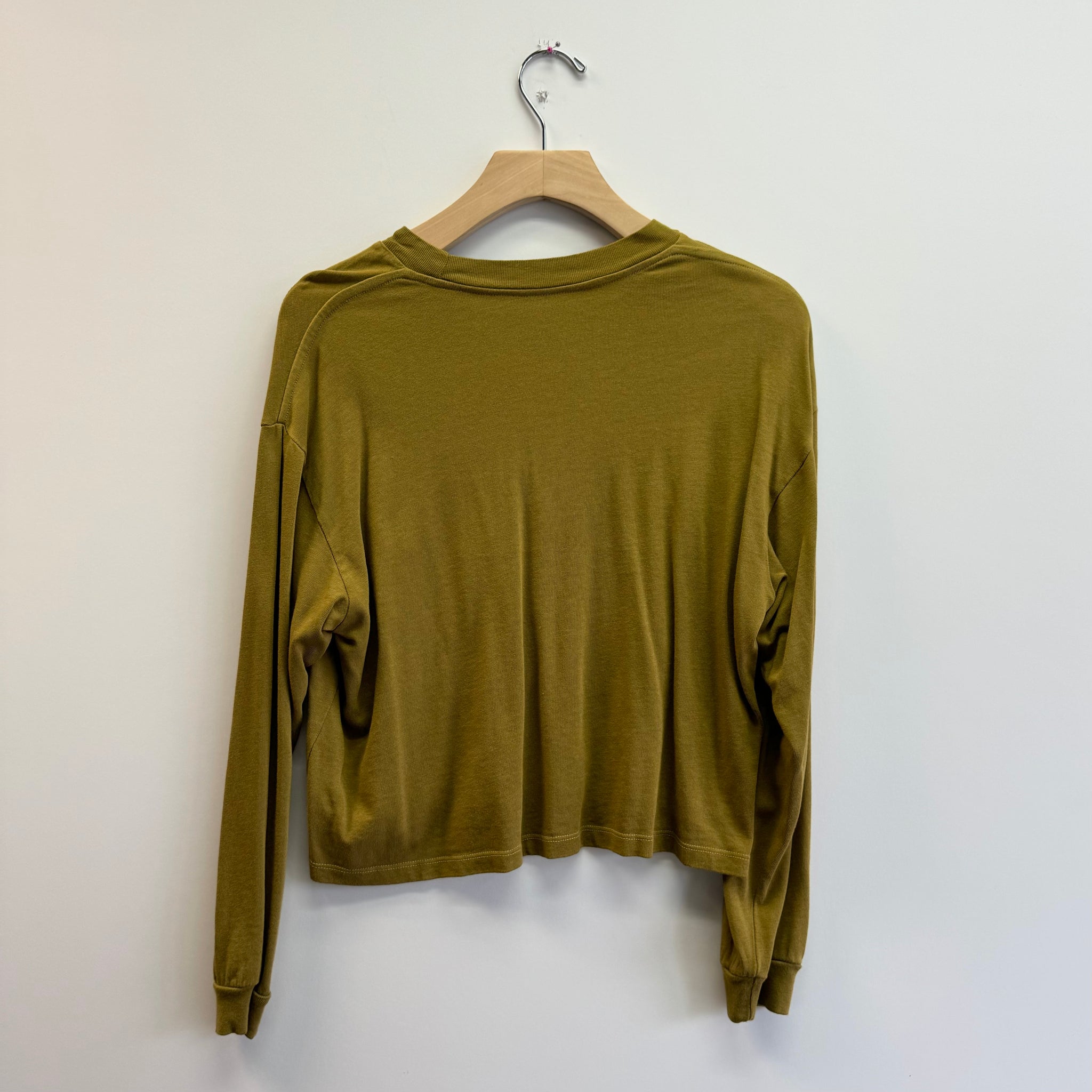 Hemp Boxy Long Sleeve Tee - Acid Green