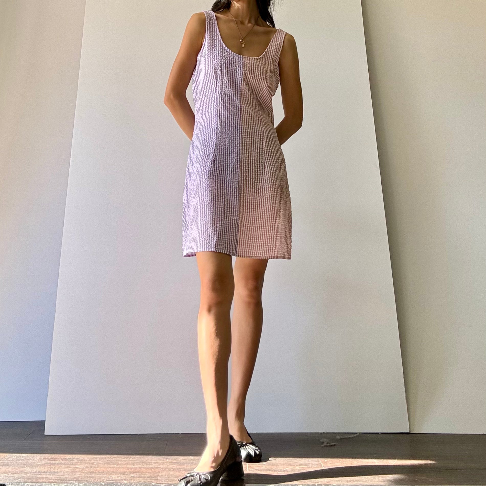 Mini Gingham Dress - Pink/Lavender