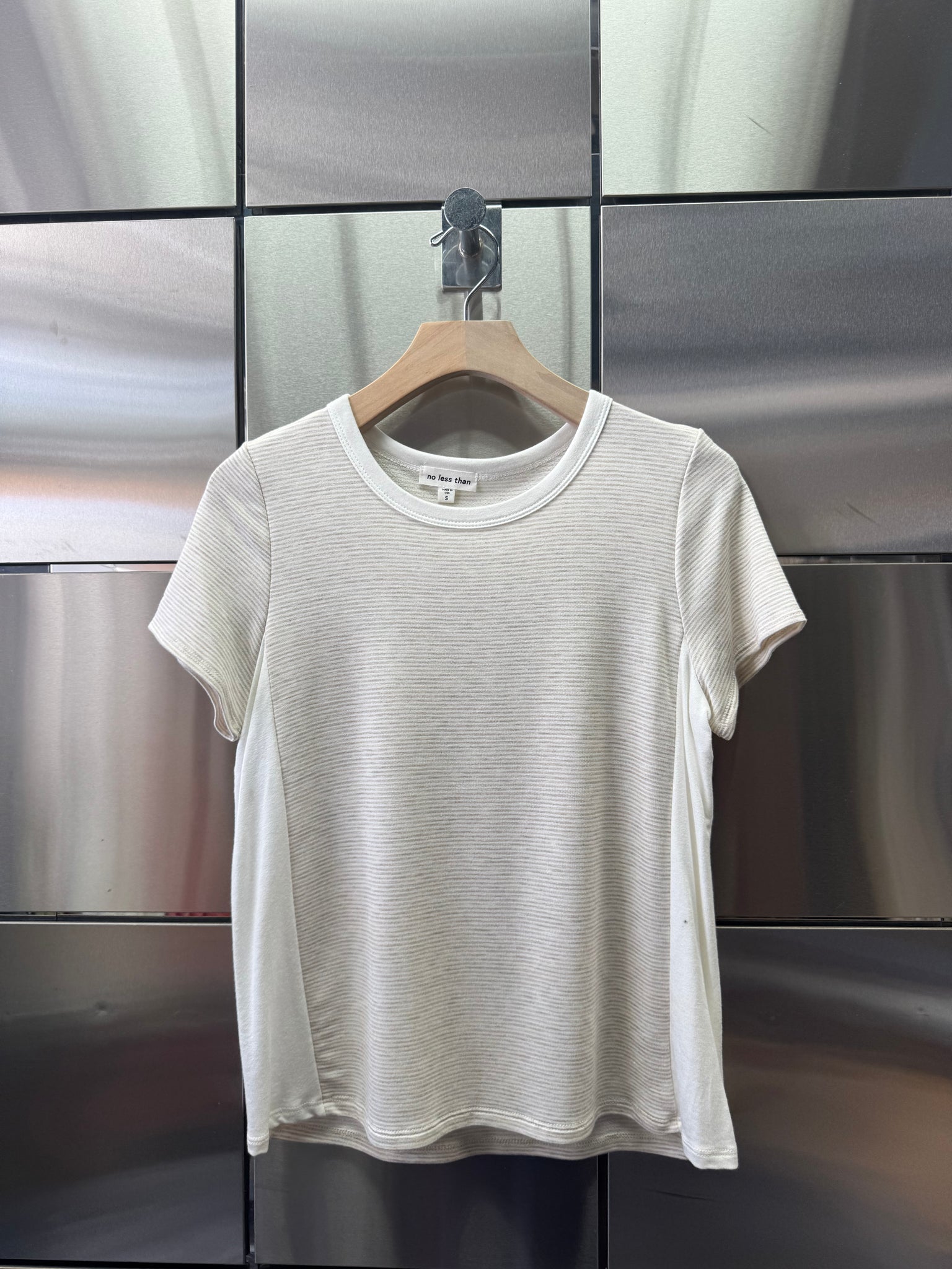 Stripe Contrast Panel Tee