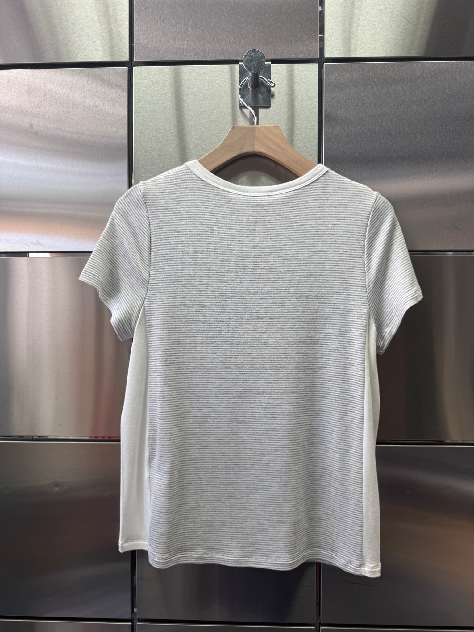 Stripe Contrast Panel Tee