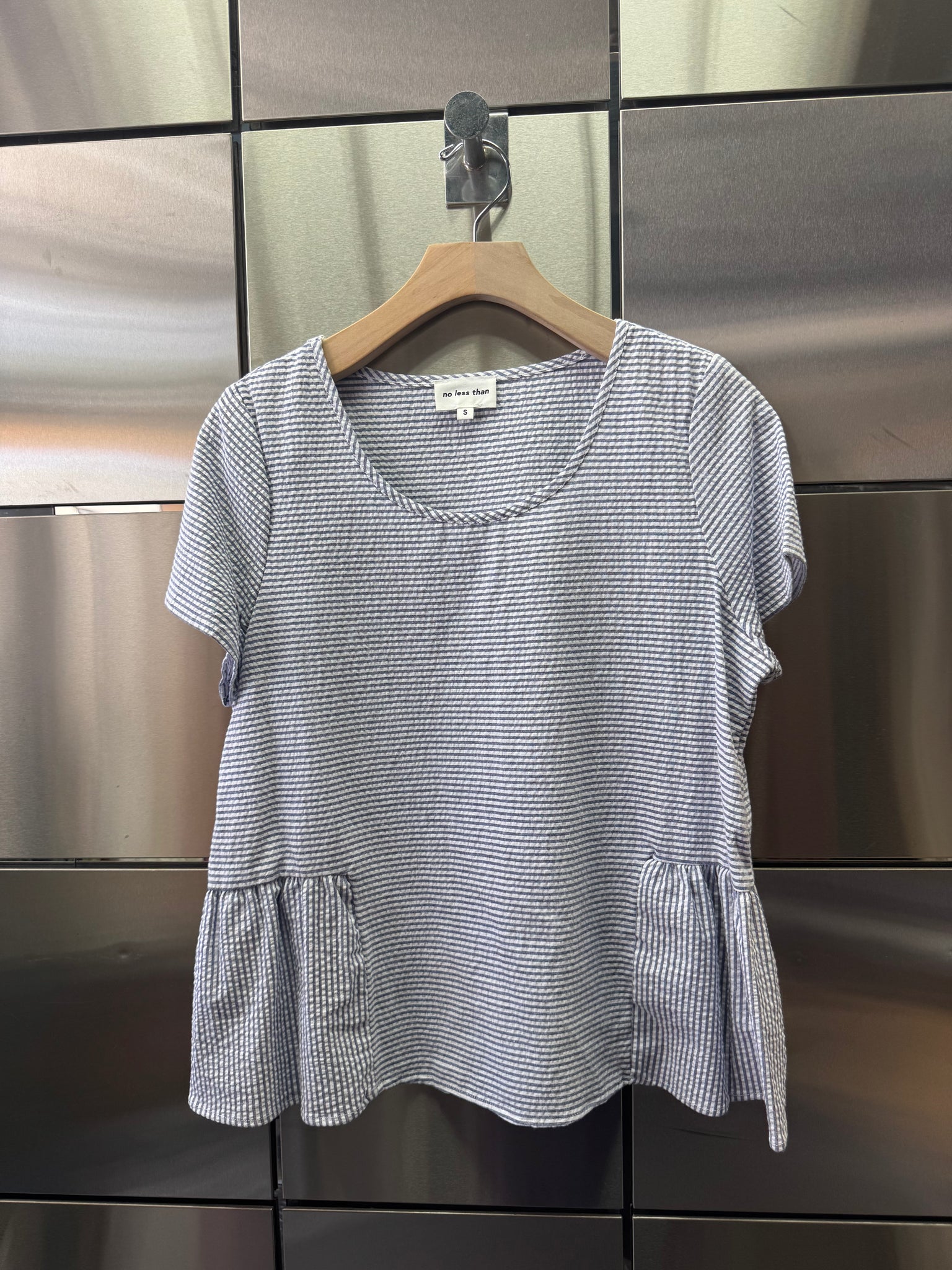 Striped Peplum Blouse