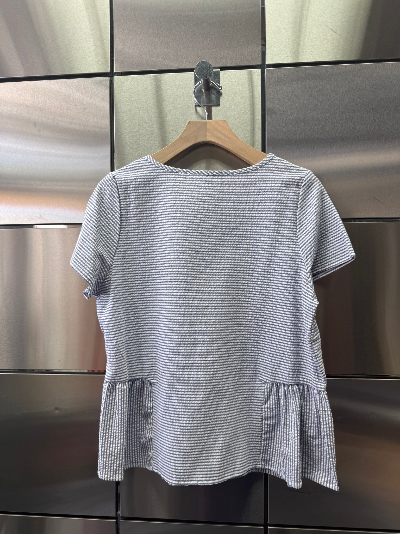 Striped Peplum Blouse