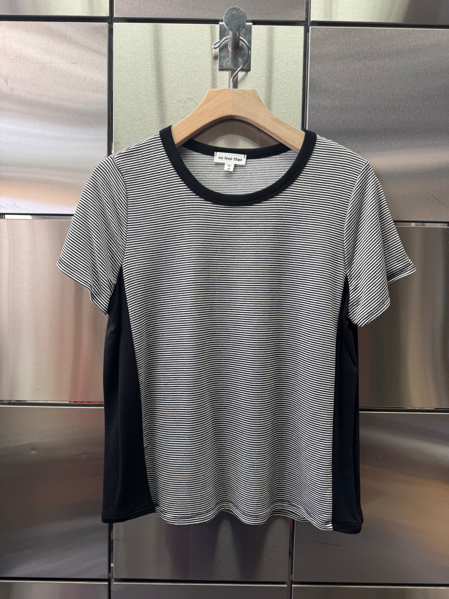 Stripe Contrast Panel Tee