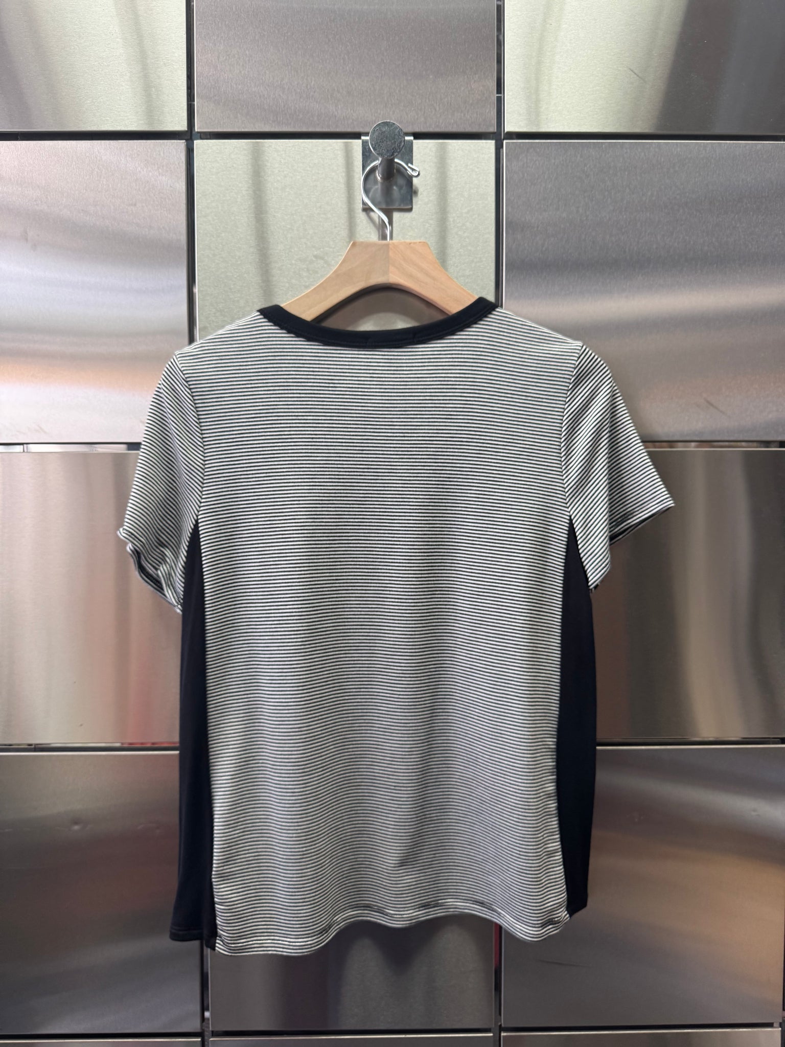 Stripe Contrast Panel Tee