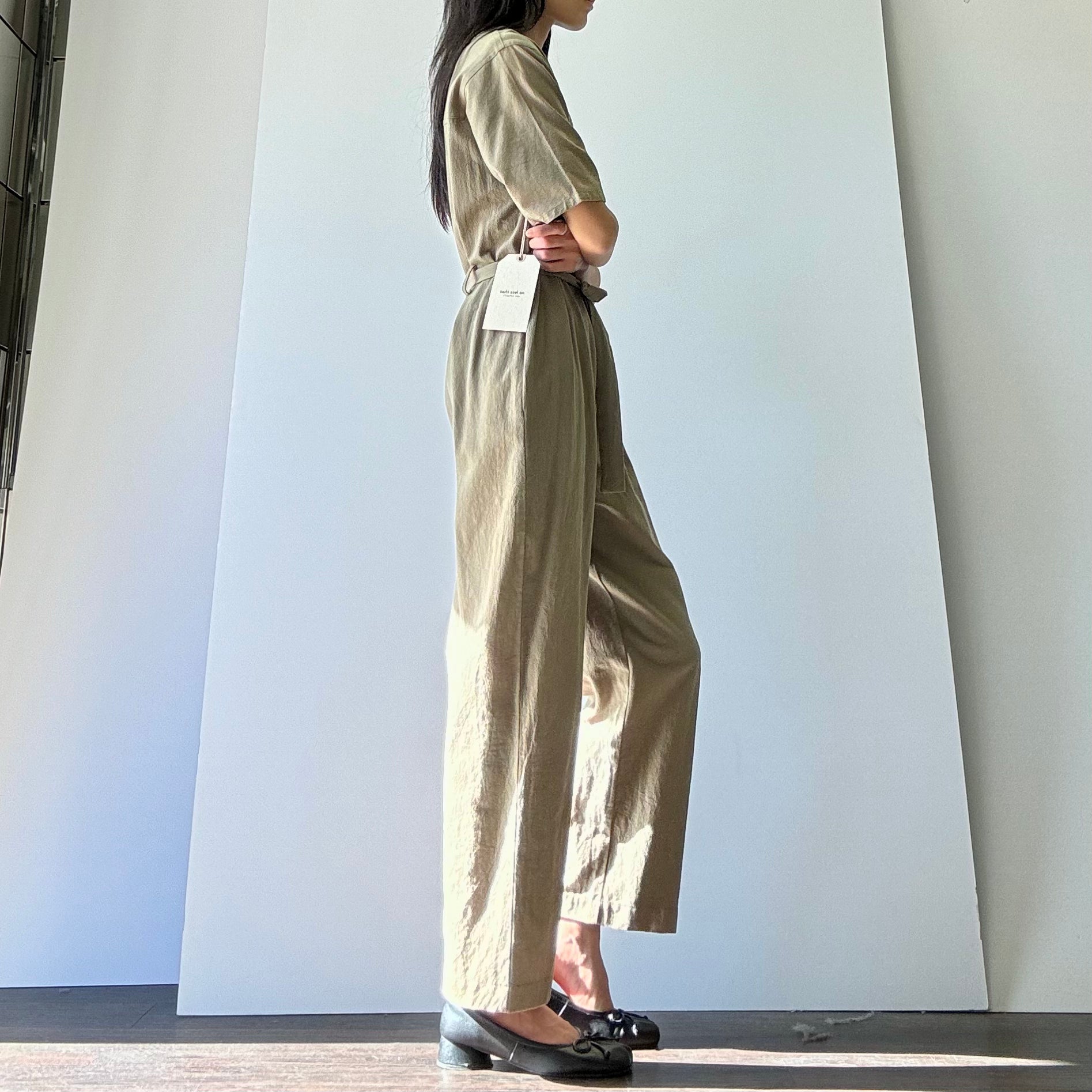 Denim Jumpsuit - Olive