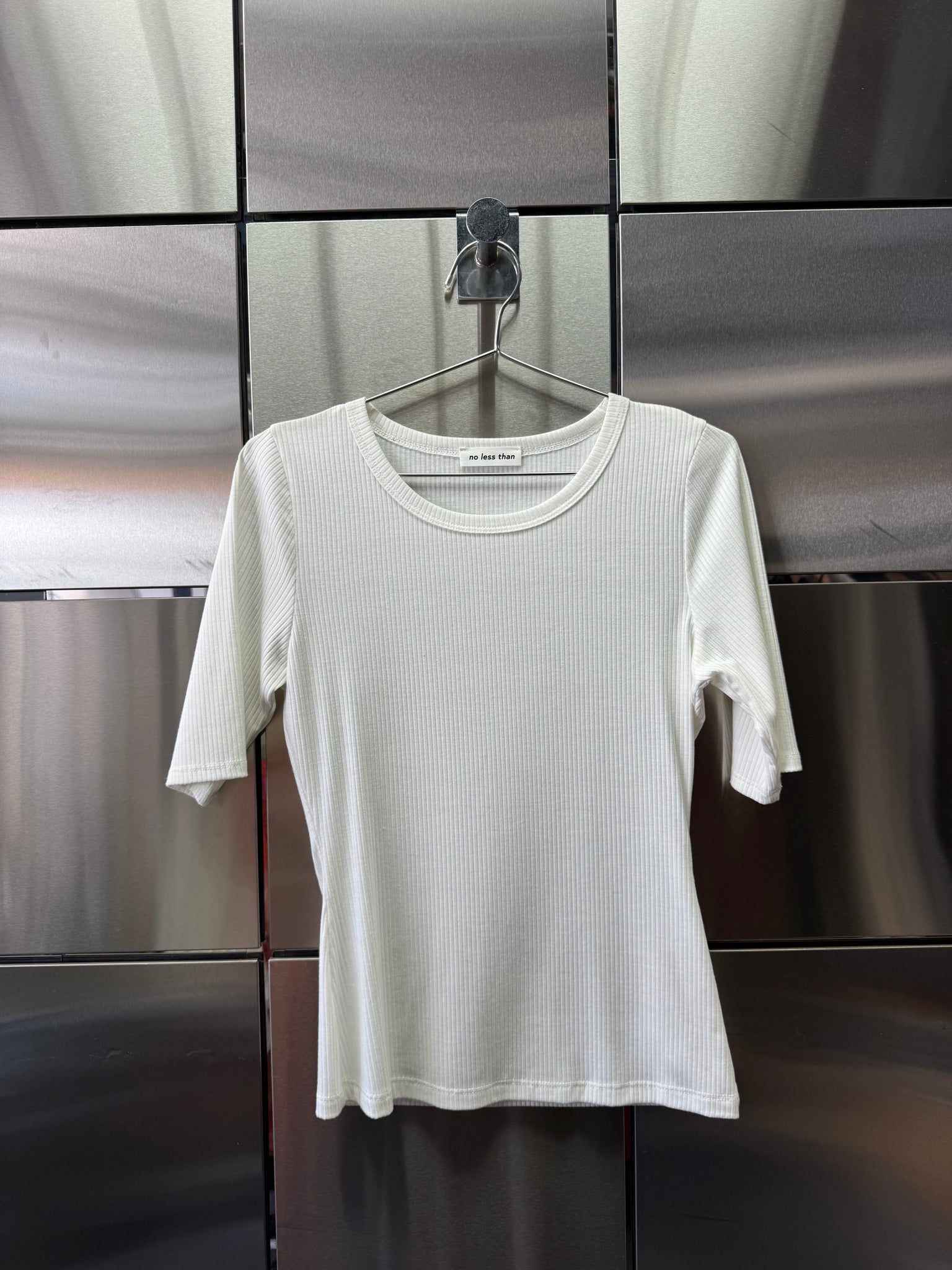 Rib Mid Sleeve Tee