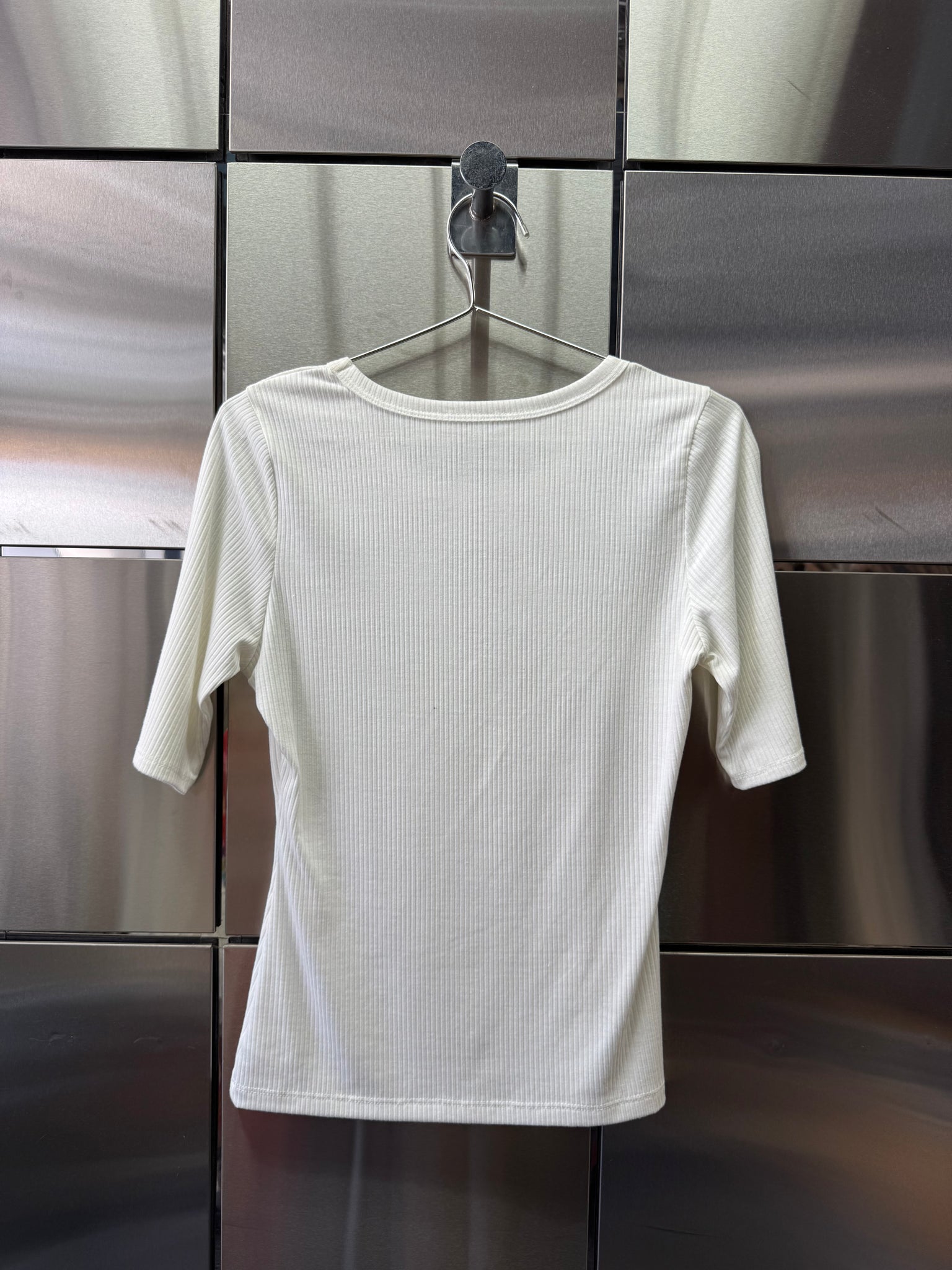 Rib Mid Sleeve Tee