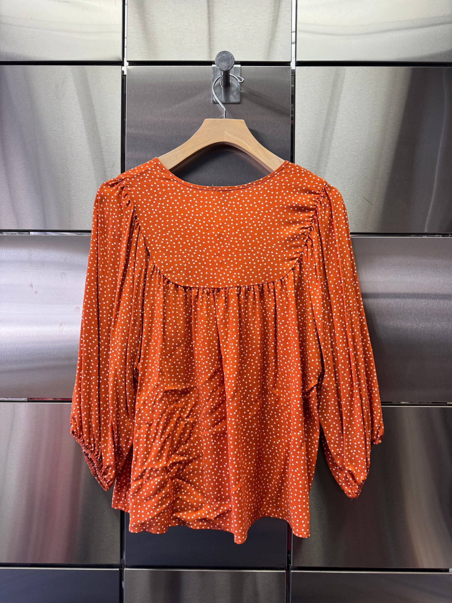 Dot Tie Blouse