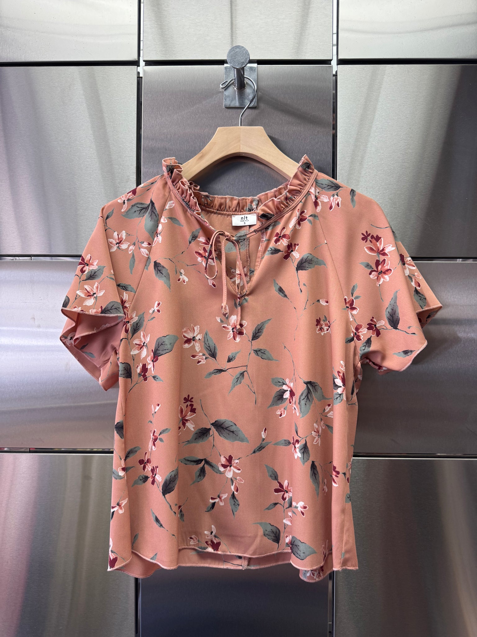 Floral Tie Blouse