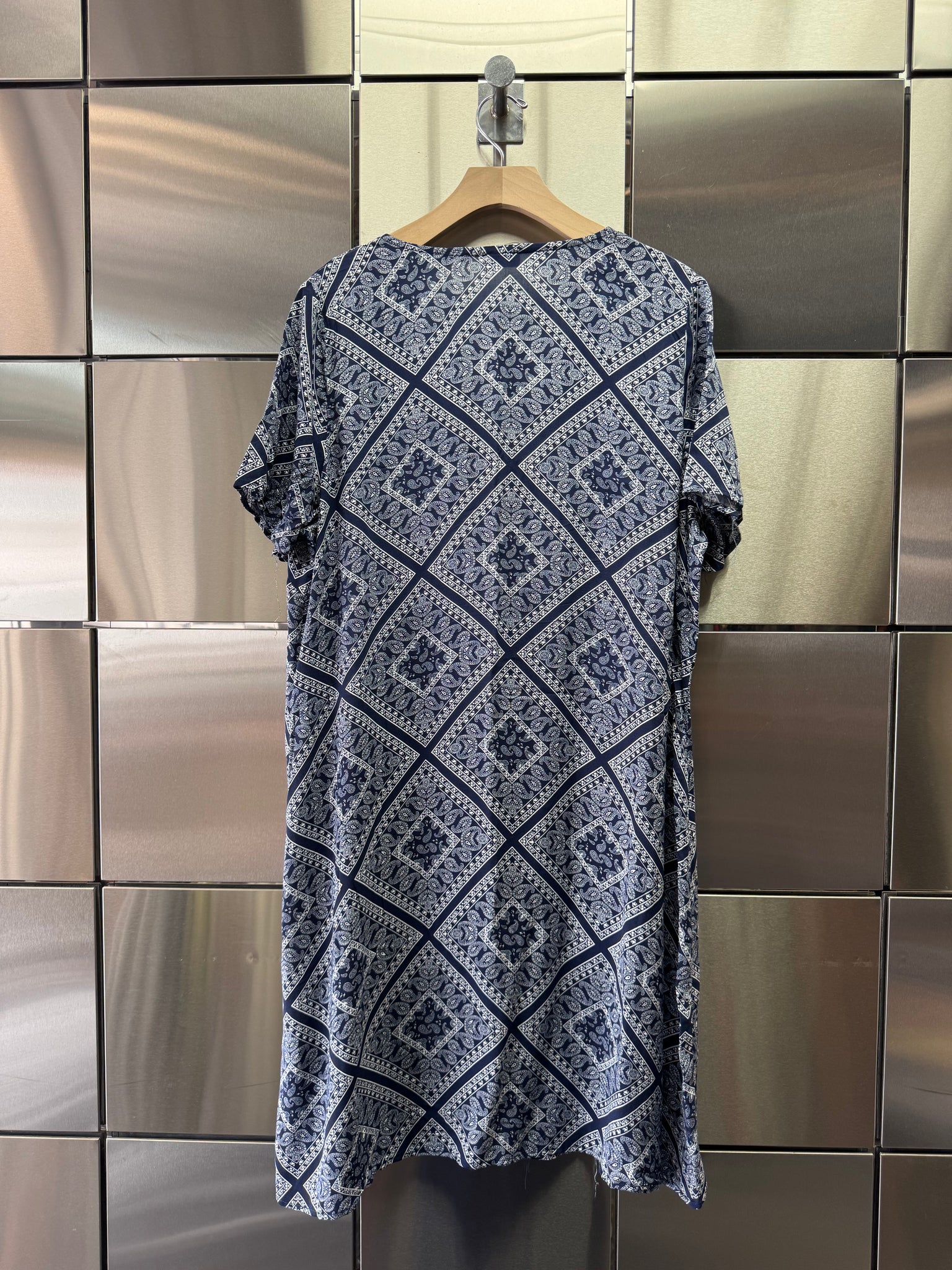 Paisley Button Front Dress