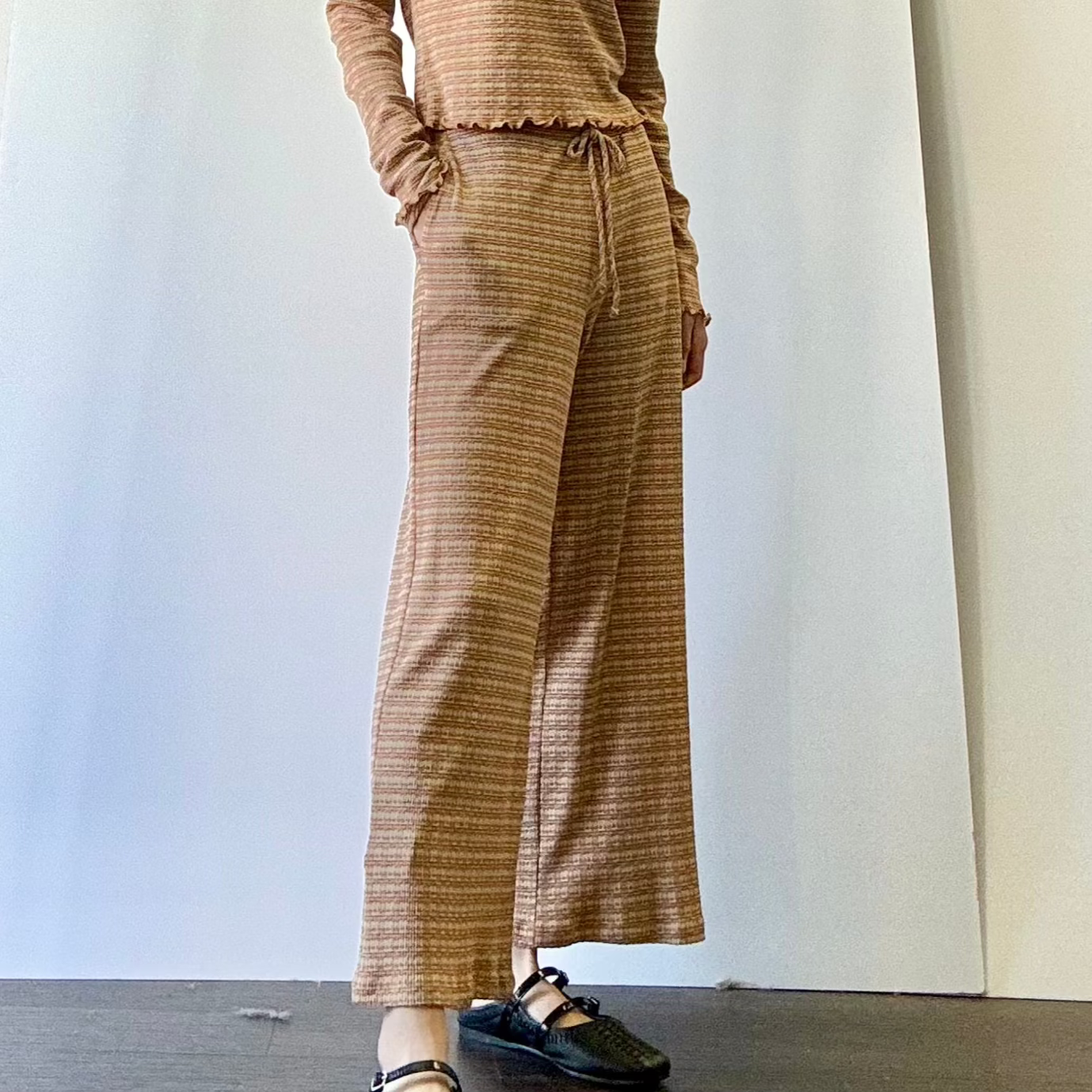 Striped Coulette Pant - Rust/Gold